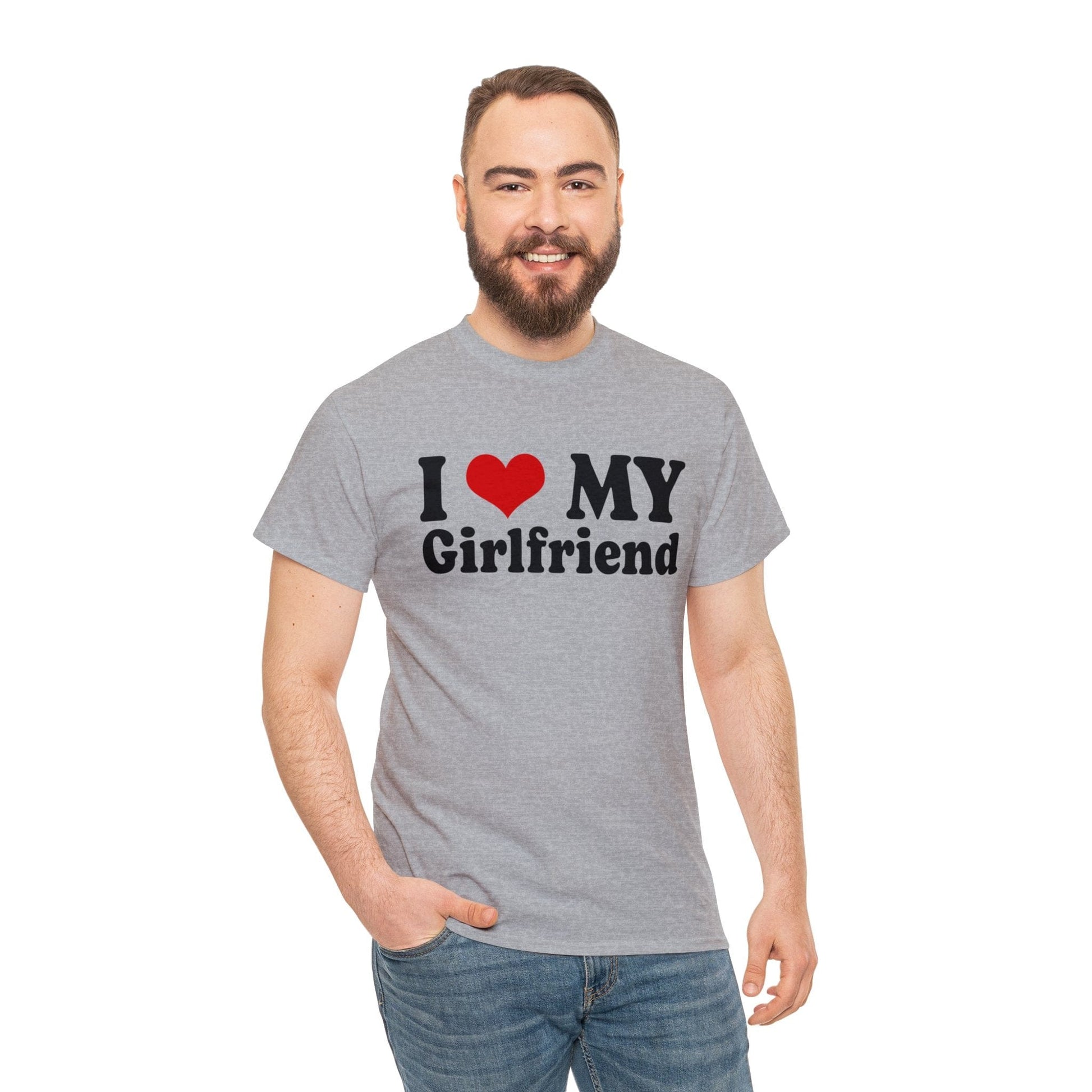 I Love My Girlfriend Graphic Tee Graphic Tees Australia Sport Grey / S Graphic T-Shirt Australia -  Cool Graphic T-Shirts Online -  I Love My Girlfriend T-Shirt | Cool T-Shirts Online Australia