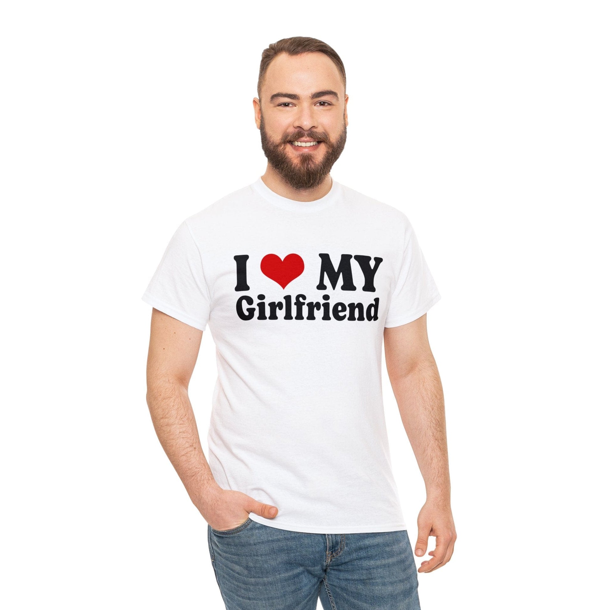 I Love My Girlfriend Graphic Tee Graphic Tees Australia White / S Graphic T-Shirt Australia -  Cool Graphic T-Shirts Online -  I Love My Girlfriend T-Shirt | Cool T-Shirts Online Australia