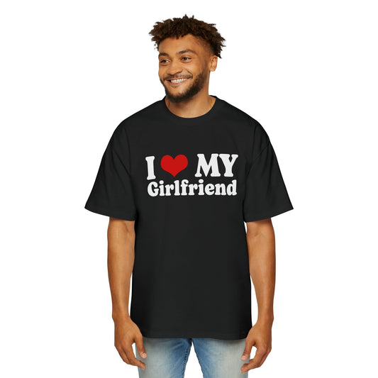 I Love My Girlfriend Oversized Tee Graphic Tees Australia Black / S Graphic T-Shirt Australia -  Cool Graphic T-Shirts Online -  I Love My Girlfriend Oversized Tee | 90's Vintage T-Shirts Australia