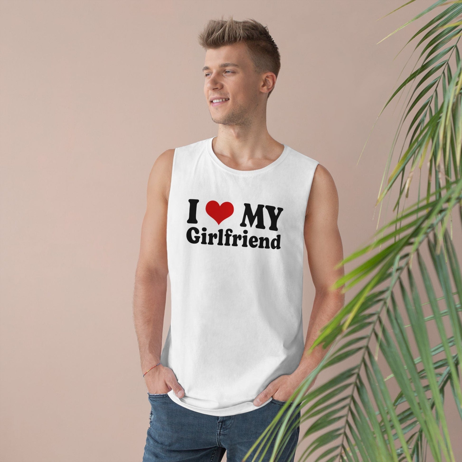 I Love My Girlfriend Tank Top Graphic Tees Australia White / XS Graphic T-Shirt Australia -  Cool Graphic T-Shirts Online -  I Love My Girlfriend Tank Top | Cool Tank Tops & Singlets Online