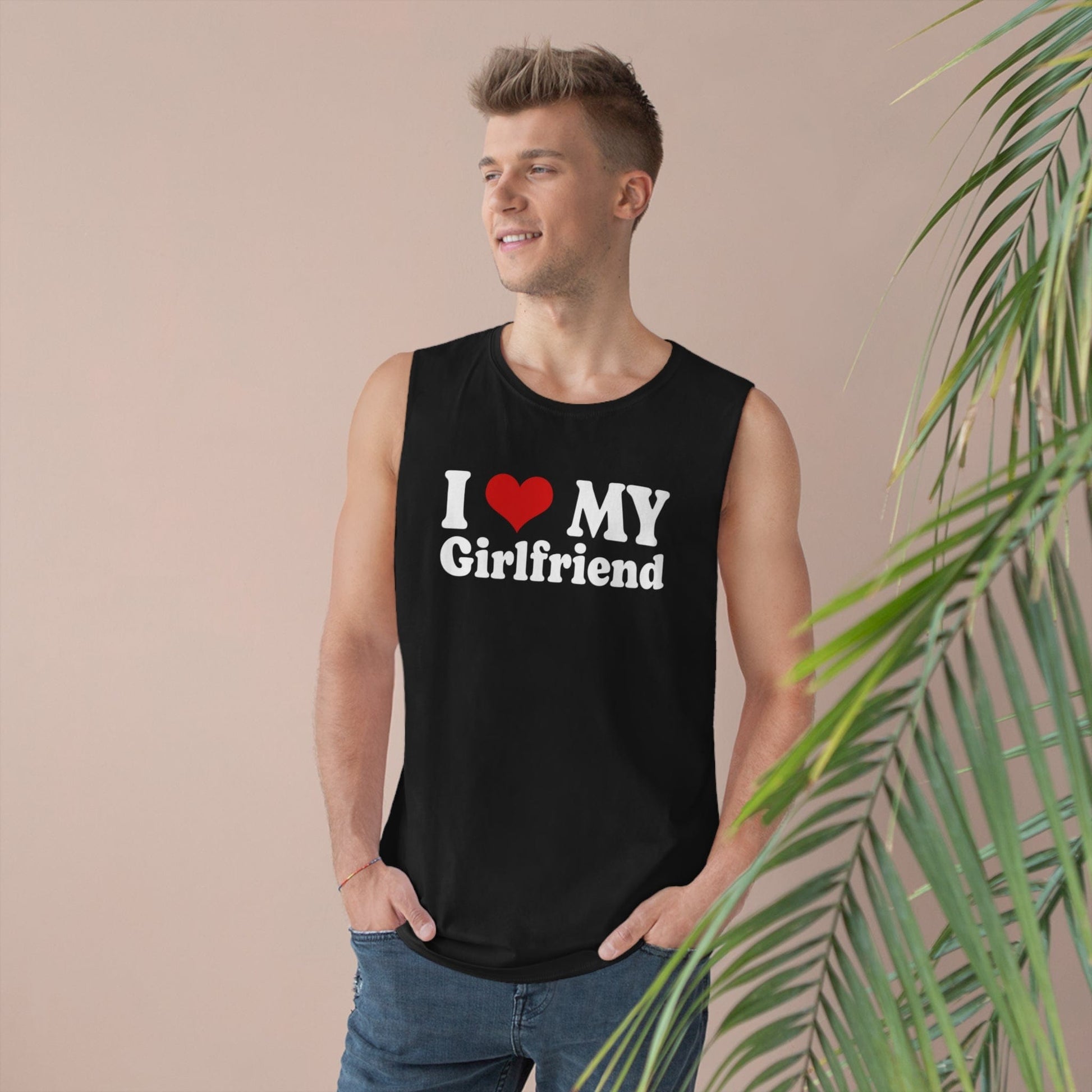 I Love My Girlfriend Tank Top Graphic Tees Australia Black / XS Graphic T-Shirt Australia -  Cool Graphic T-Shirts Online -  I Love My Girlfriend Tank Top | Cool Tank Tops & Singlets Online