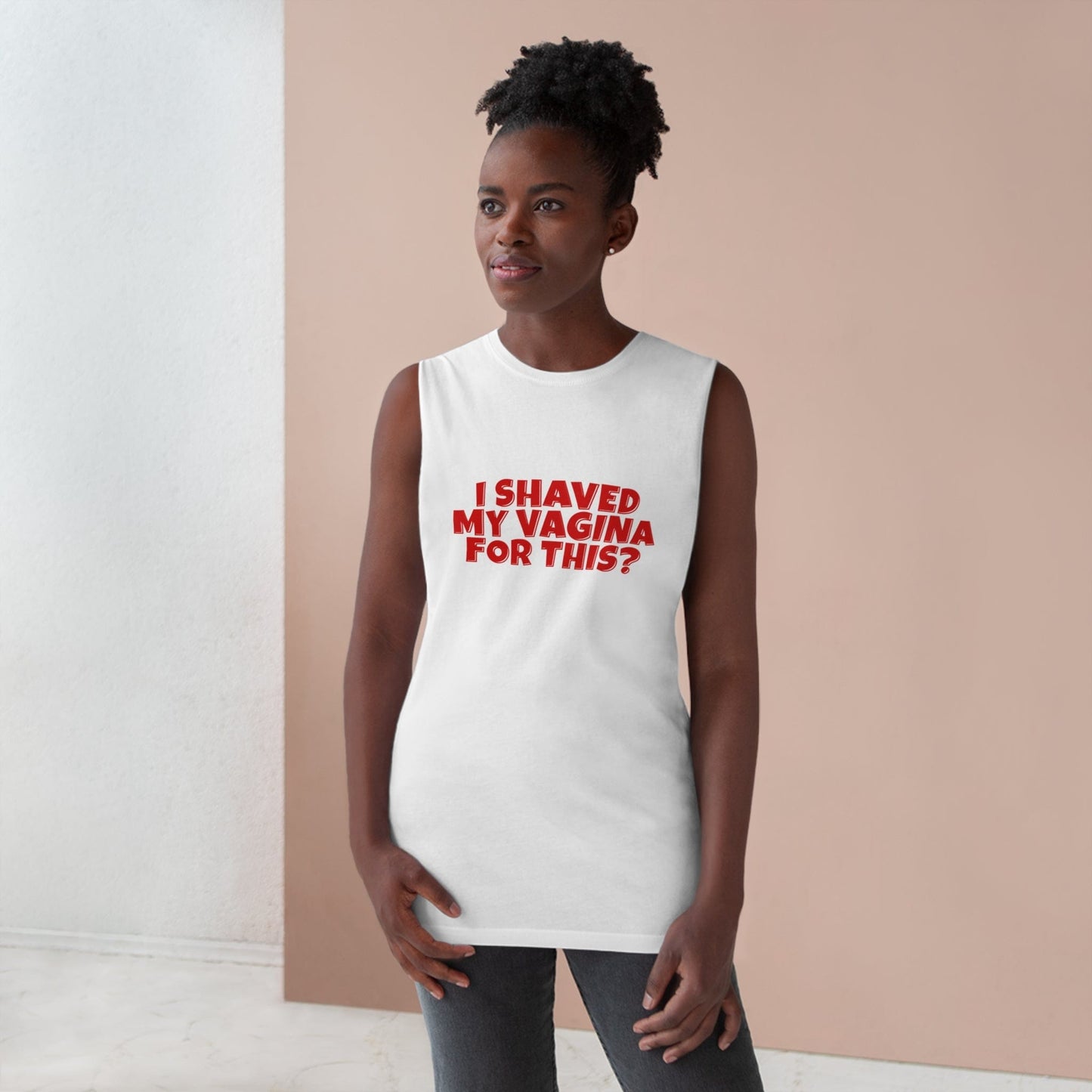 I Shaved My Vagina For This Tank Top Graphic Tees Australia White / XS Graphic T-Shirt Australia -  Cool Graphic T-Shirts Online -  I Shaved My Vagina For This Tank Top | Womens Tank Tops Australia