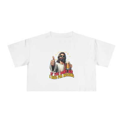 If You Dont Sin Crop Tee Graphic Tees Australia Graphic T-Shirt Australia -  Cool Graphic T-Shirts Online -  If You Dont Sin Crop Tee | Womens Graphic T-Shirts Australia