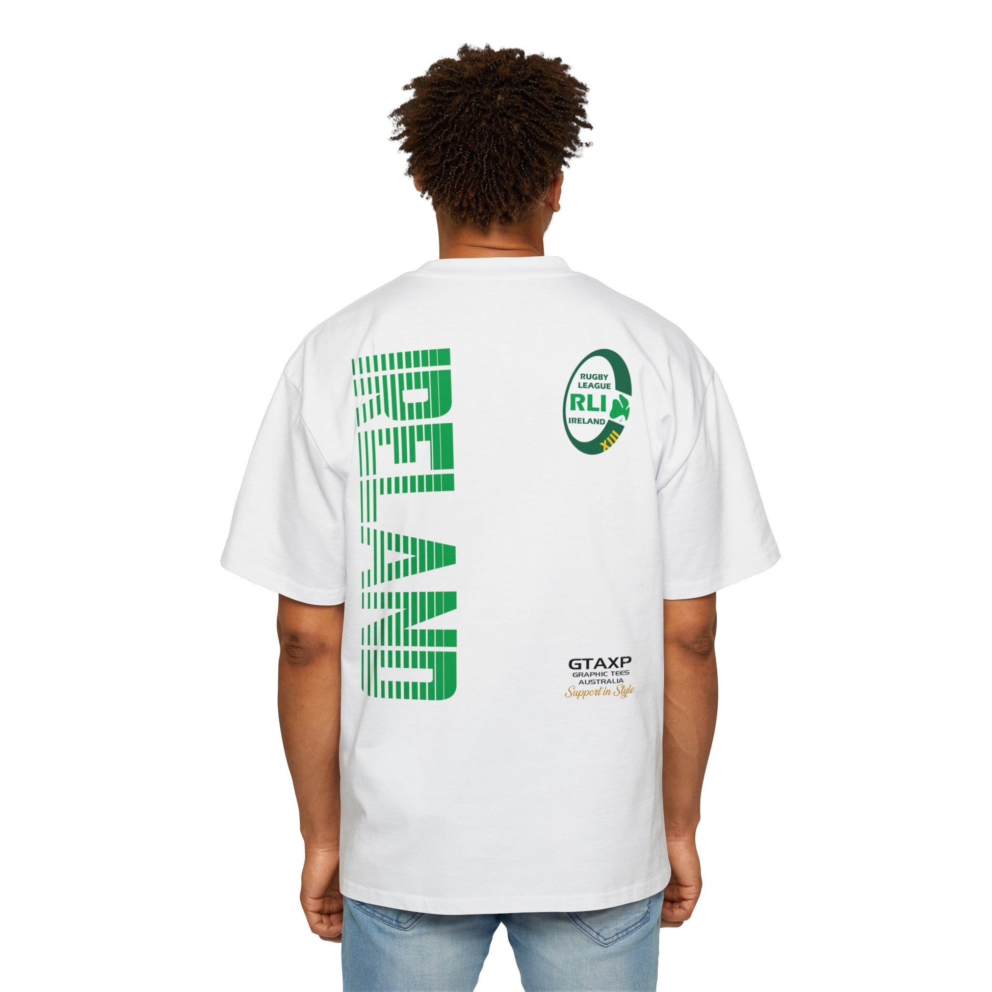 Ireland World Cup Oversized Tee Graphic Tees Australia White / S Graphic T-Shirt Australia -  Cool Graphic T-Shirts Online -  Ireland World Cup Oversized Tee | Rugby League World Cup T Shirt