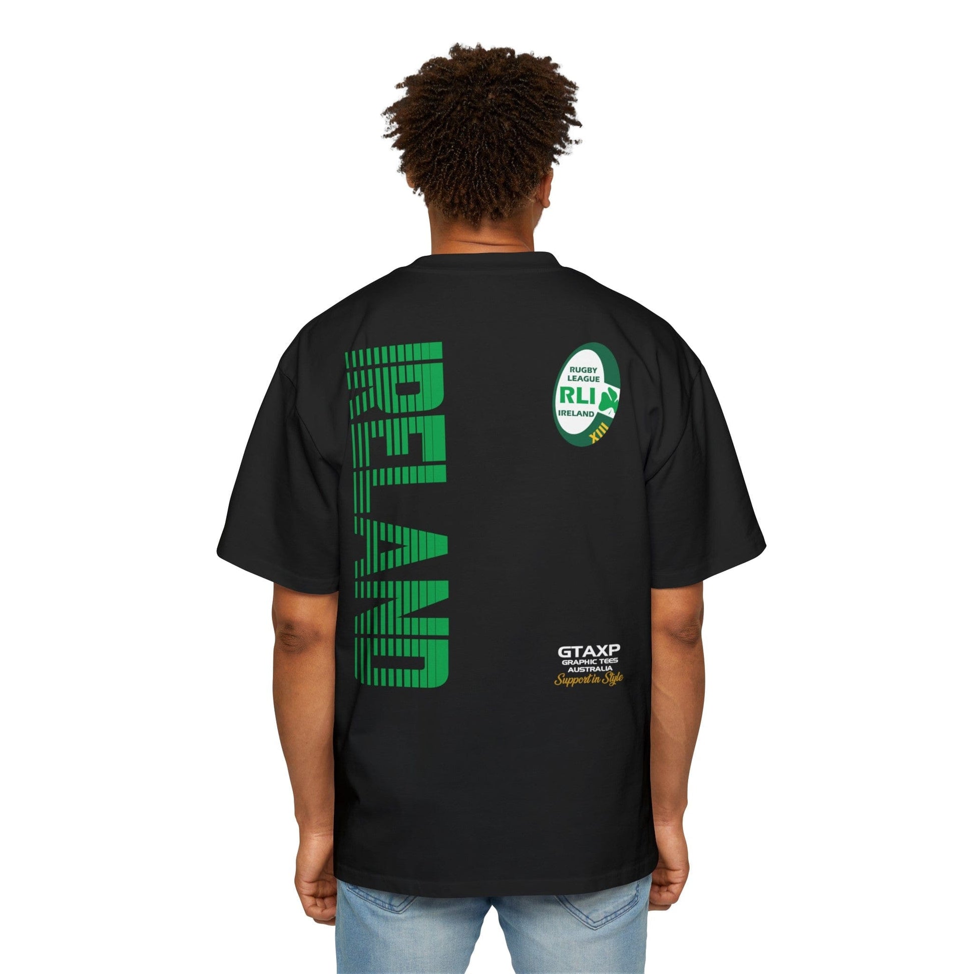 Ireland World Cup Oversized Tee Graphic Tees Australia Black / S Graphic T-Shirt Australia -  Cool Graphic T-Shirts Online -  Ireland World Cup Oversized Tee | Rugby League World Cup T Shirt