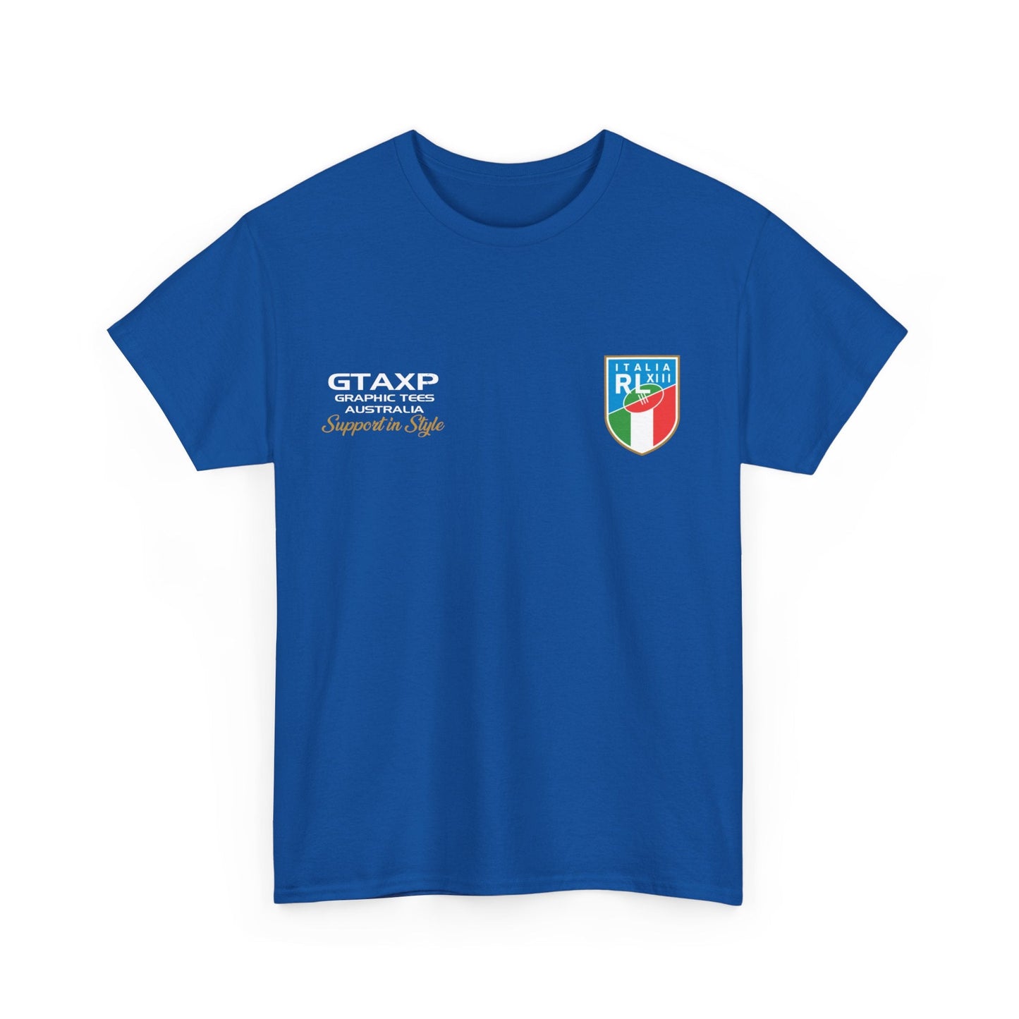 Italy Azzurri World Cup Graphic Tee Graphic Tees Australia Graphic T-Shirt Australia -  Cool Graphic T-Shirts Online -  Italy Azzurri World Cup T-Shirt | Rugby League Supporter T-Shirt