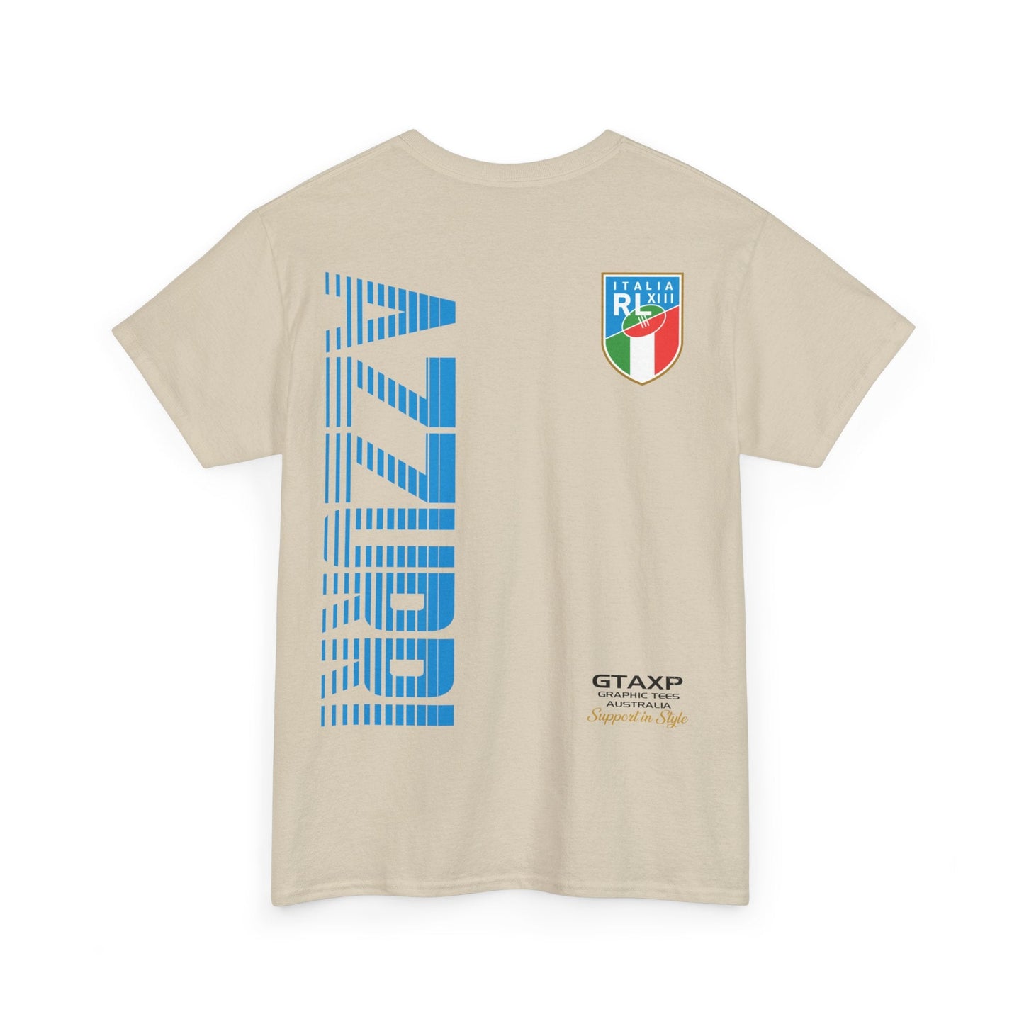 Italy Azzurri World Cup Graphic Tee Graphic Tees Australia Graphic T-Shirt Australia -  Cool Graphic T-Shirts Online -  Italy Azzurri World Cup T-Shirt | Rugby League Supporter T-Shirt