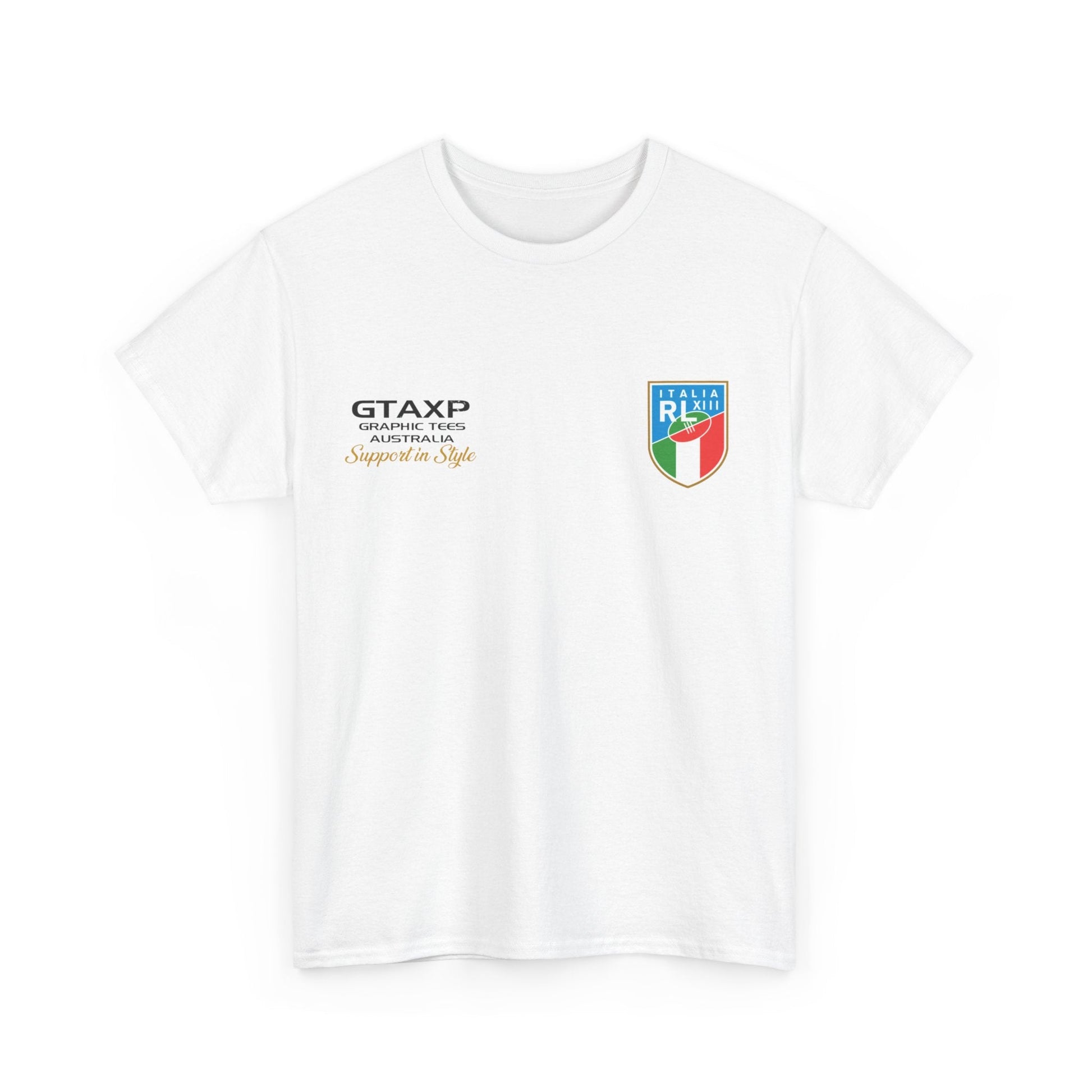 Italy Azzurri World Cup Graphic Tee Graphic Tees Australia Graphic T-Shirt Australia -  Cool Graphic T-Shirts Online -  Italy Azzurri World Cup T-Shirt | Rugby League Supporter T-Shirt