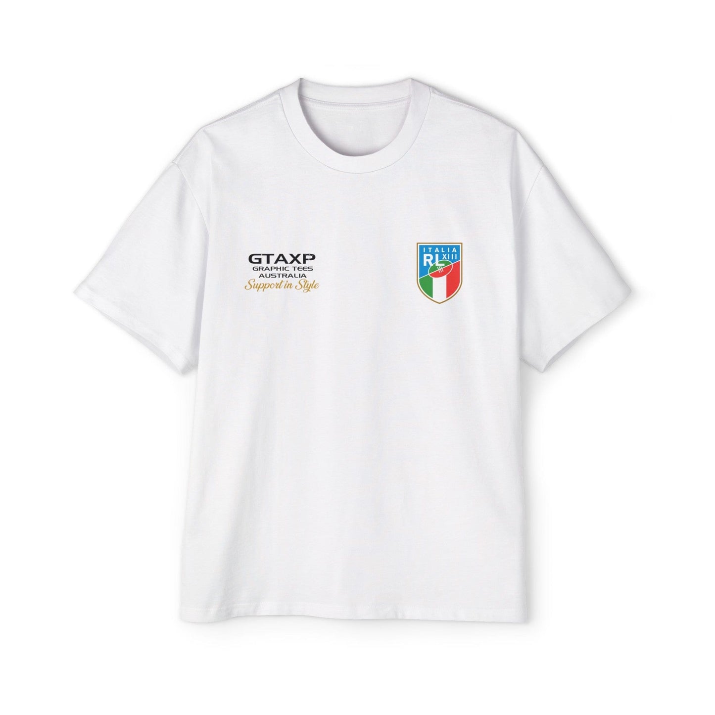 Italy Azzurri World Cup Oversized Tee Graphic Tees Australia Graphic T-Shirt Australia -  Cool Graphic T-Shirts Online -  Italy Azzurri World Cup Oversized Tee | Azzurri Rugby League T-Shirt