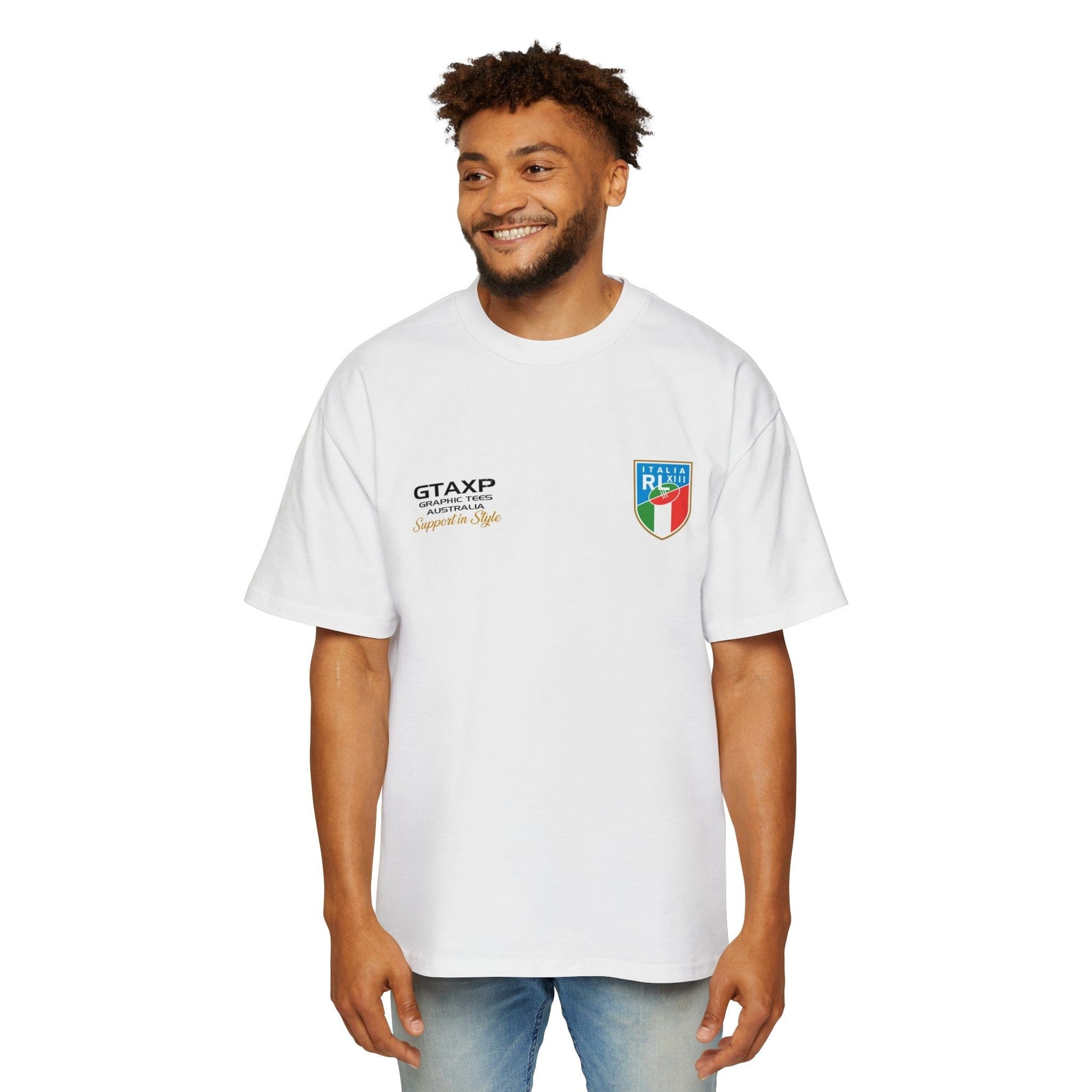 Italy Azzurri World Cup Oversized Tee Graphic Tees Australia Graphic T-Shirt Australia -  Cool Graphic T-Shirts Online -  Italy Azzurri World Cup Oversized Tee | Azzurri Rugby League T-Shirt