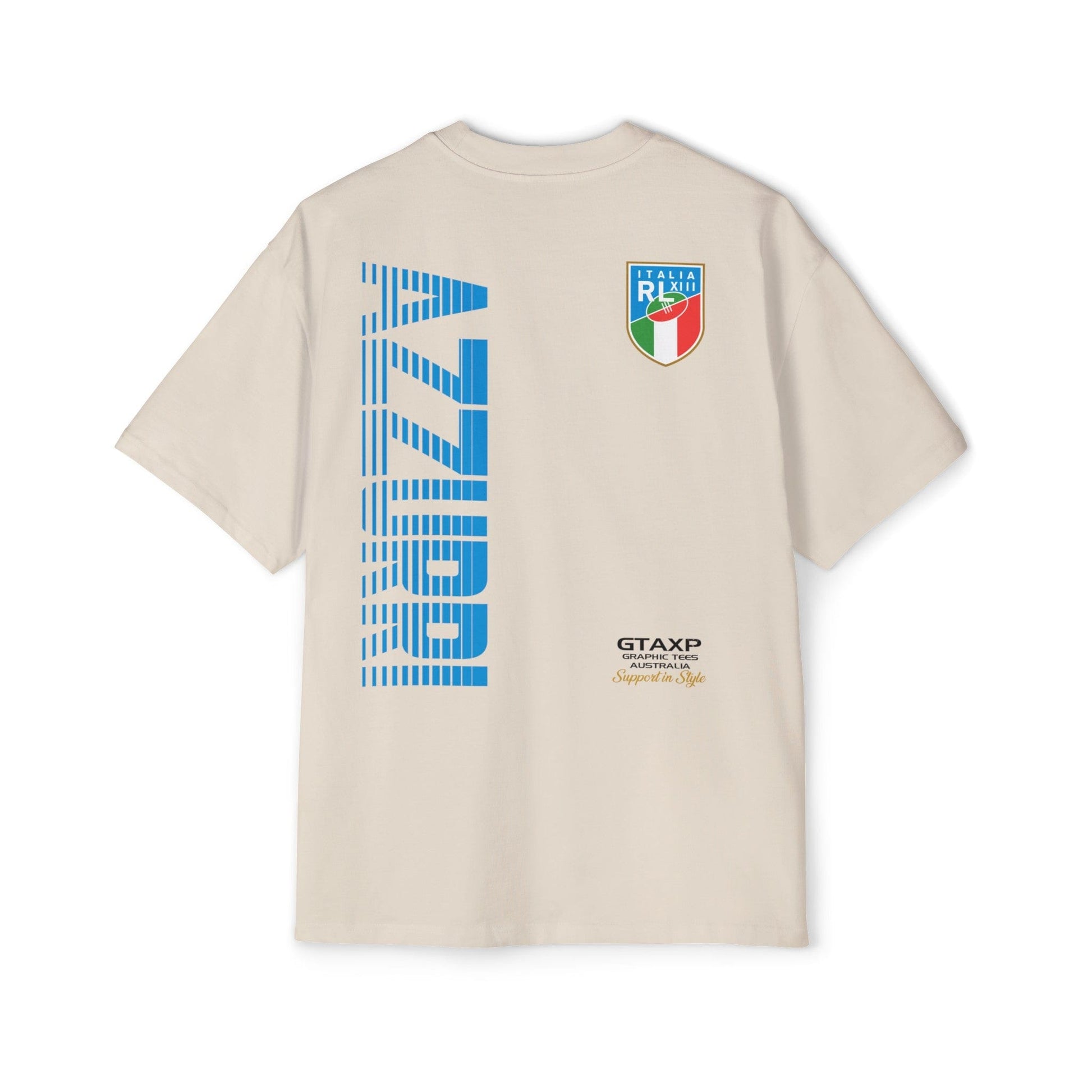 Italy Azzurri World Cup Oversized Tee Graphic Tees Australia Graphic T-Shirt Australia -  Cool Graphic T-Shirts Online -  Italy Azzurri World Cup Oversized Tee | Azzurri Rugby League T-Shirt