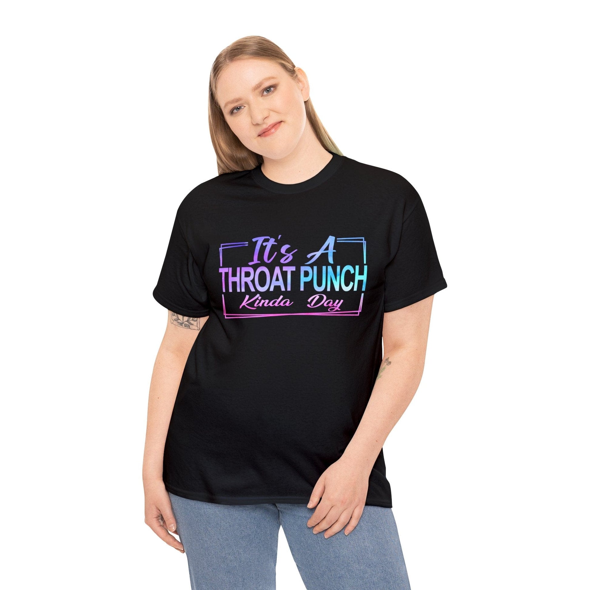 Its A Throat Punch Kinda Day Graphic Tee Graphic Tees Australia Graphic T-Shirt Australia -  Cool Graphic T-Shirts Online -  Its A Throat Punch Kinda Day T-Shirt | Funny T-Shirts Australia