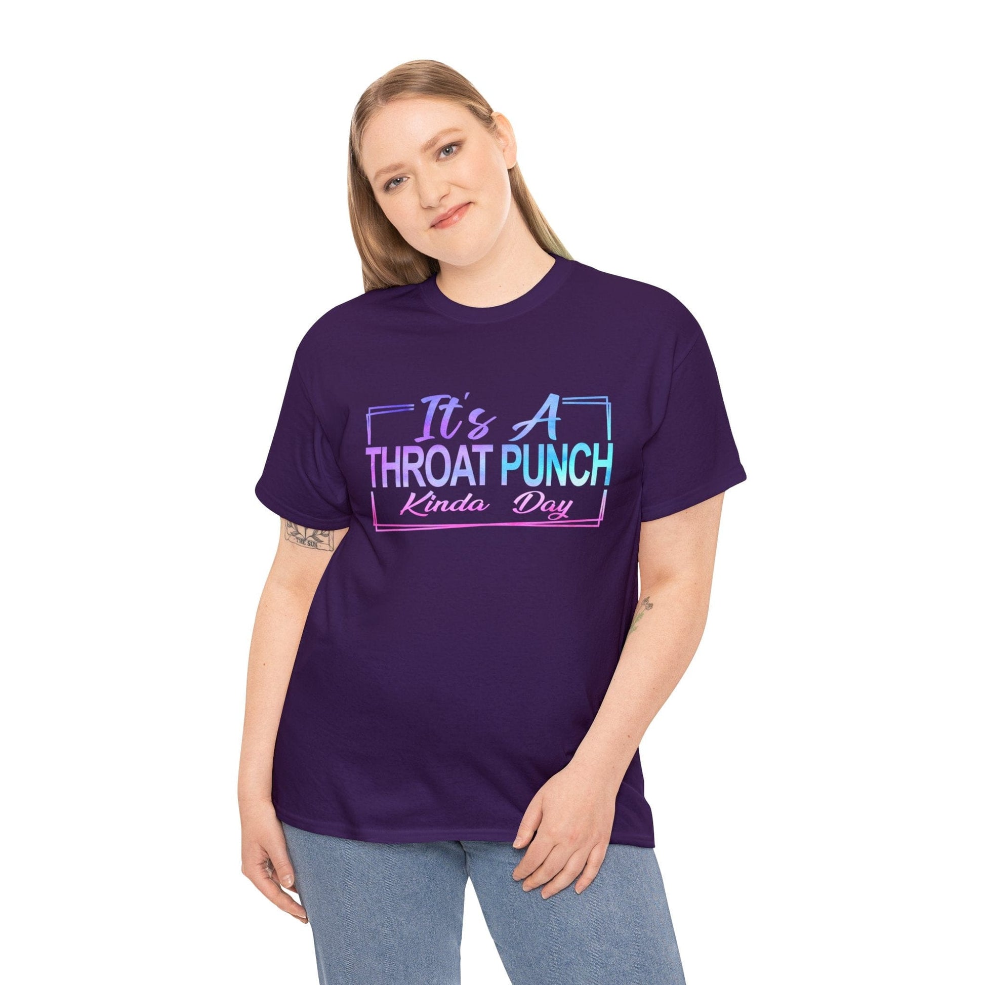 Its A Throat Punch Kinda Day Graphic Tee Graphic Tees Australia Graphic T-Shirt Australia -  Cool Graphic T-Shirts Online -  Its A Throat Punch Kinda Day T-Shirt | Funny T-Shirts Australia