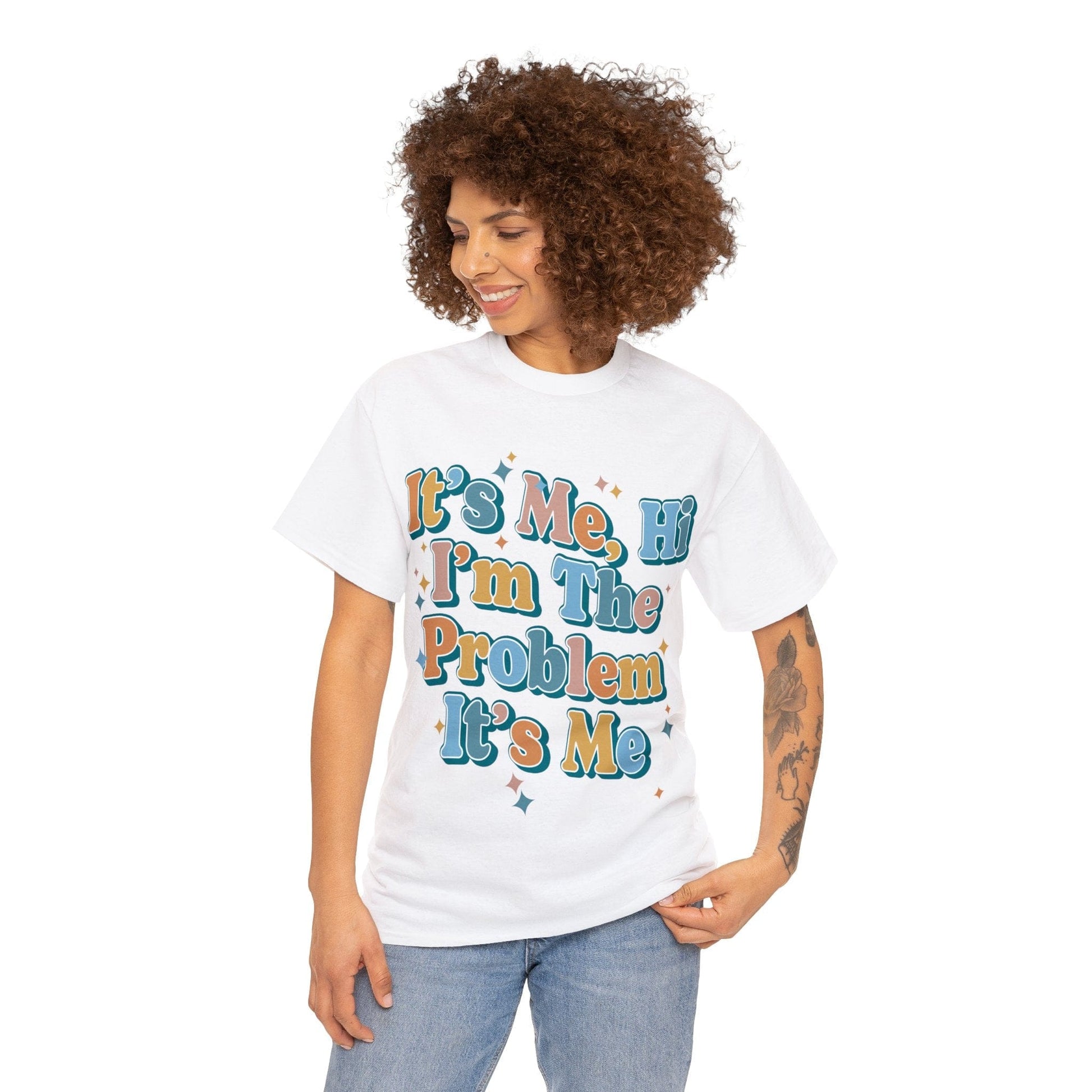 Its Me Hi Im The Problem Graphic Tee Graphic Tees Australia White / S Graphic T-Shirt Australia -  Cool Graphic T-Shirts Online -  Its Me Hi Im The Problem T-Shirt | Cool Graphic T-Shirts Australia