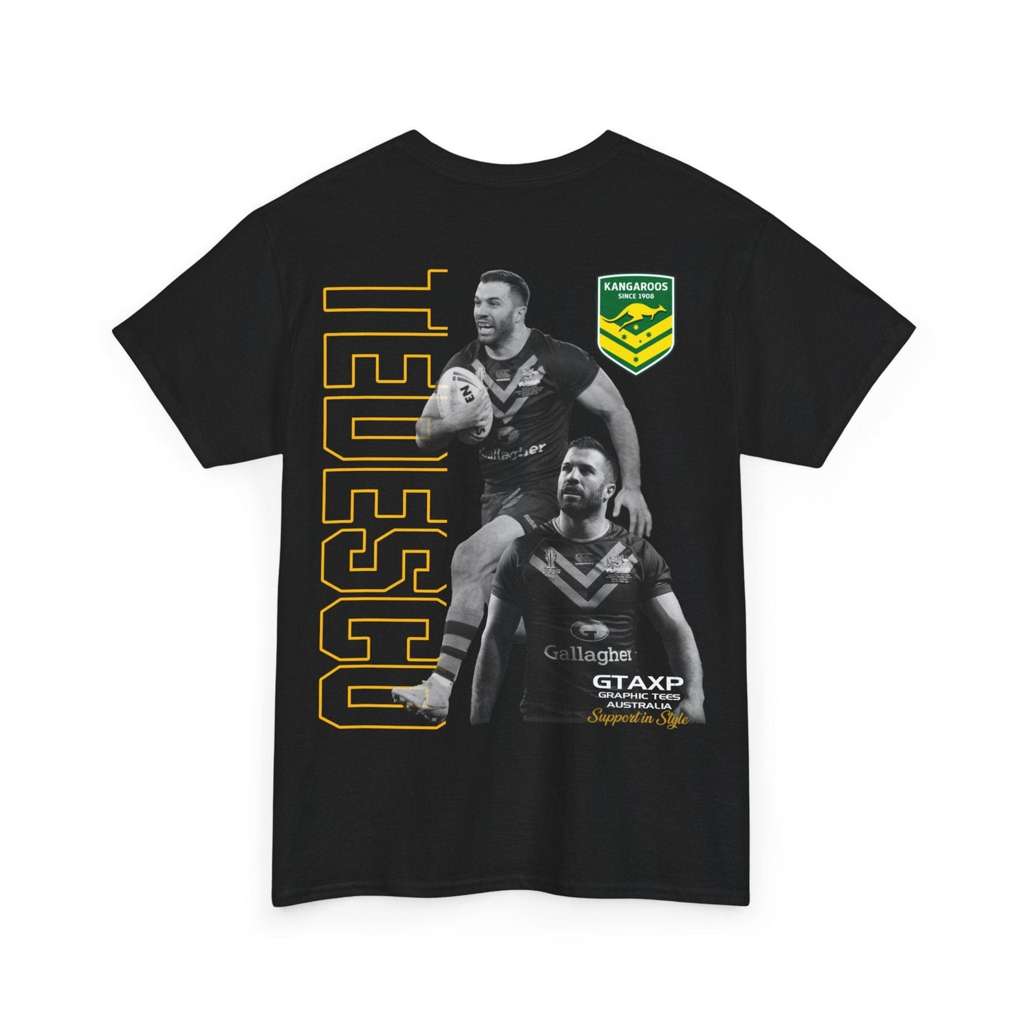 James Tedesco Kangaroos TShirt Printify Graphic T-Shirt Australia -  Cool Graphic T-Shirts Online - 