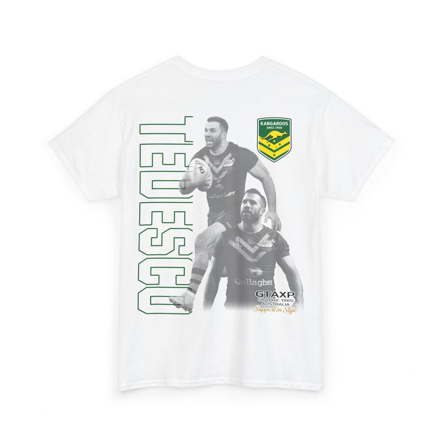 James Tedesco Kangaroos TShirt Printify Graphic T-Shirt Australia -  Cool Graphic T-Shirts Online - 