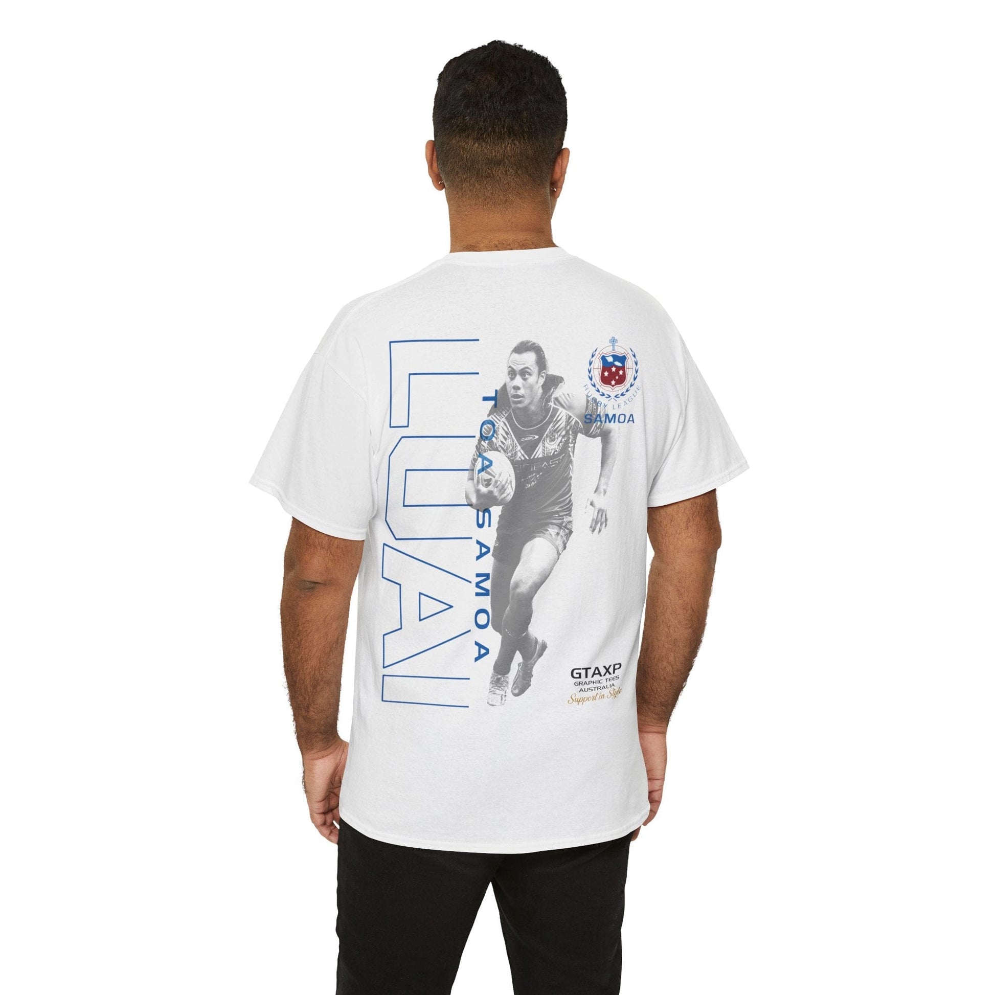 Jarome Luai Samoa Graphic Tee Graphic Tees Australia White / S Graphic T-Shirt Australia -  Cool Graphic T-Shirts Online -  Jarome Luai Samoa T-Shirt | Rugby League Tees Australia