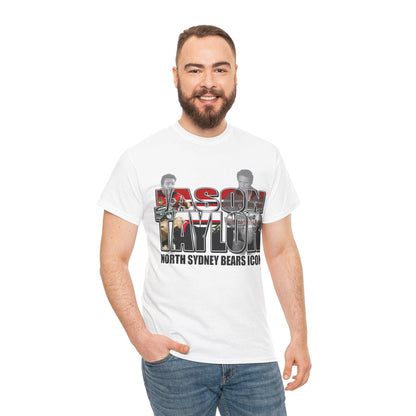 Jason Taylor Bears Graphic Tee Graphic Tees Australia White / S Graphic T-Shirt Australia -  Cool Graphic T-Shirts Online -  Jason Taylor Bears T-Shirt | Retro North Sydney Bears Merchandise