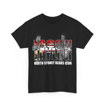 Jason Taylor Bears Graphic Tee Graphic Tees Australia Graphic T-Shirt Australia -  Cool Graphic T-Shirts Online -  Jason Taylor Bears T-Shirt | Retro North Sydney Bears Merchandise