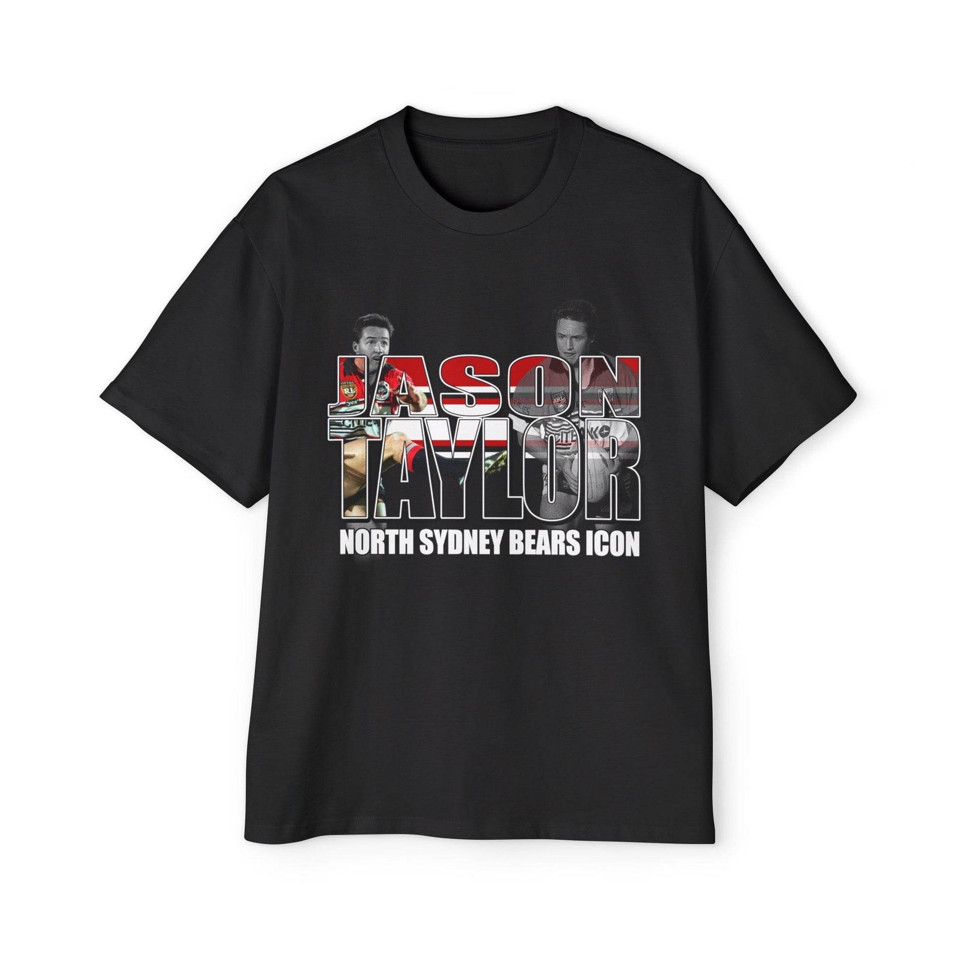 Jason Taylor Bears Oversized Tee Graphic Tees Australia Graphic T-Shirt Australia -  Cool Graphic T-Shirts Online -  Jason Taylor Bears Oversized Tee | North Sydney Bears Merchandise