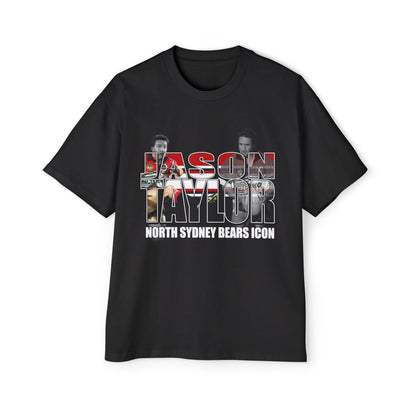 Jason Taylor Bears Oversized Tee Graphic Tees Australia Graphic T-Shirt Australia -  Cool Graphic T-Shirts Online -  Jason Taylor Bears Oversized Tee | North Sydney Bears Merchandise