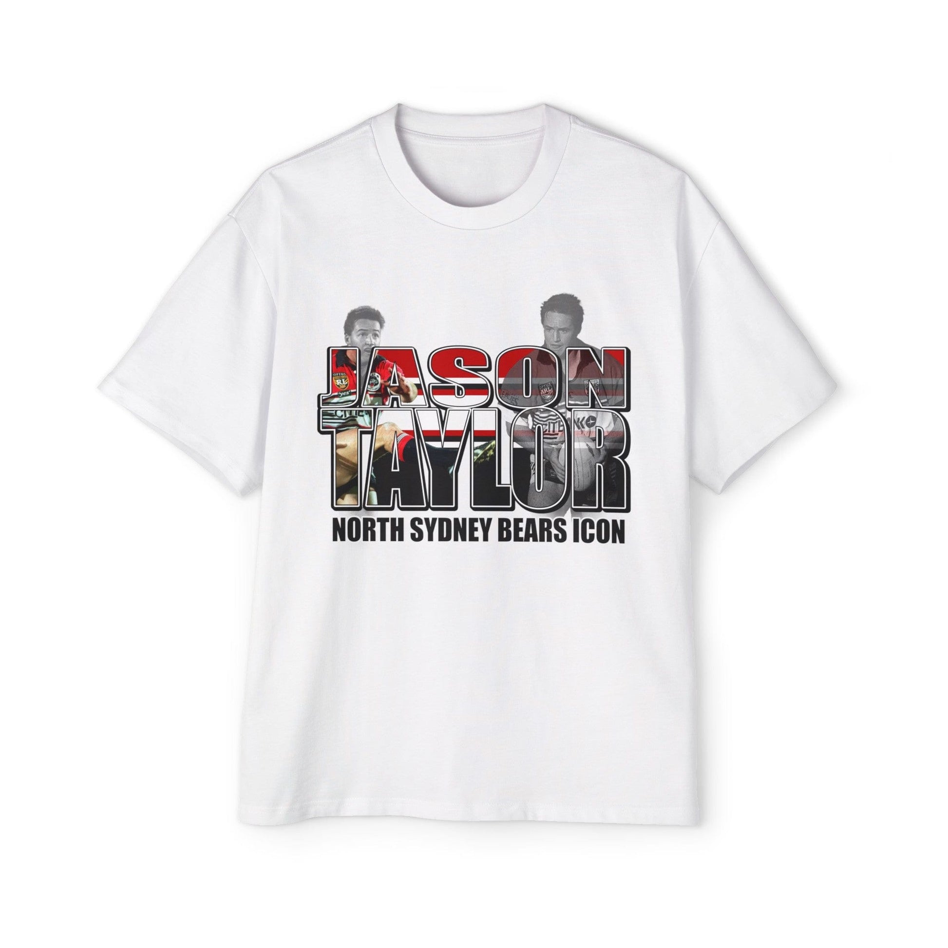 Jason Taylor Bears Oversized Tee Graphic Tees Australia Graphic T-Shirt Australia -  Cool Graphic T-Shirts Online -  Jason Taylor Bears Oversized Tee | North Sydney Bears Merchandise