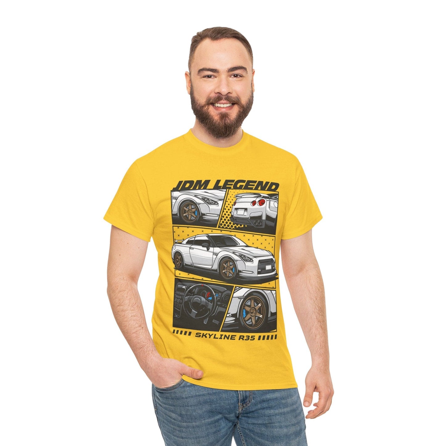 JDM Legend Skyline R35 Graphic Tee Graphic Tees Australia Daisy / S Graphic T-Shirt Australia -  Cool Graphic T-Shirts Online -  JDM Legend Skyline R35 T-Shirt | JDM Racewear Australia