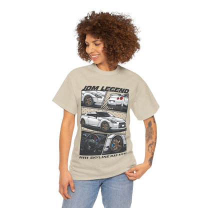 JDM Legend Skyline R35 Graphic Tee Graphic Tees Australia Graphic T-Shirt Australia -  Cool Graphic T-Shirts Online -  JDM Legend Skyline R35 T-Shirt | JDM Racewear Australia