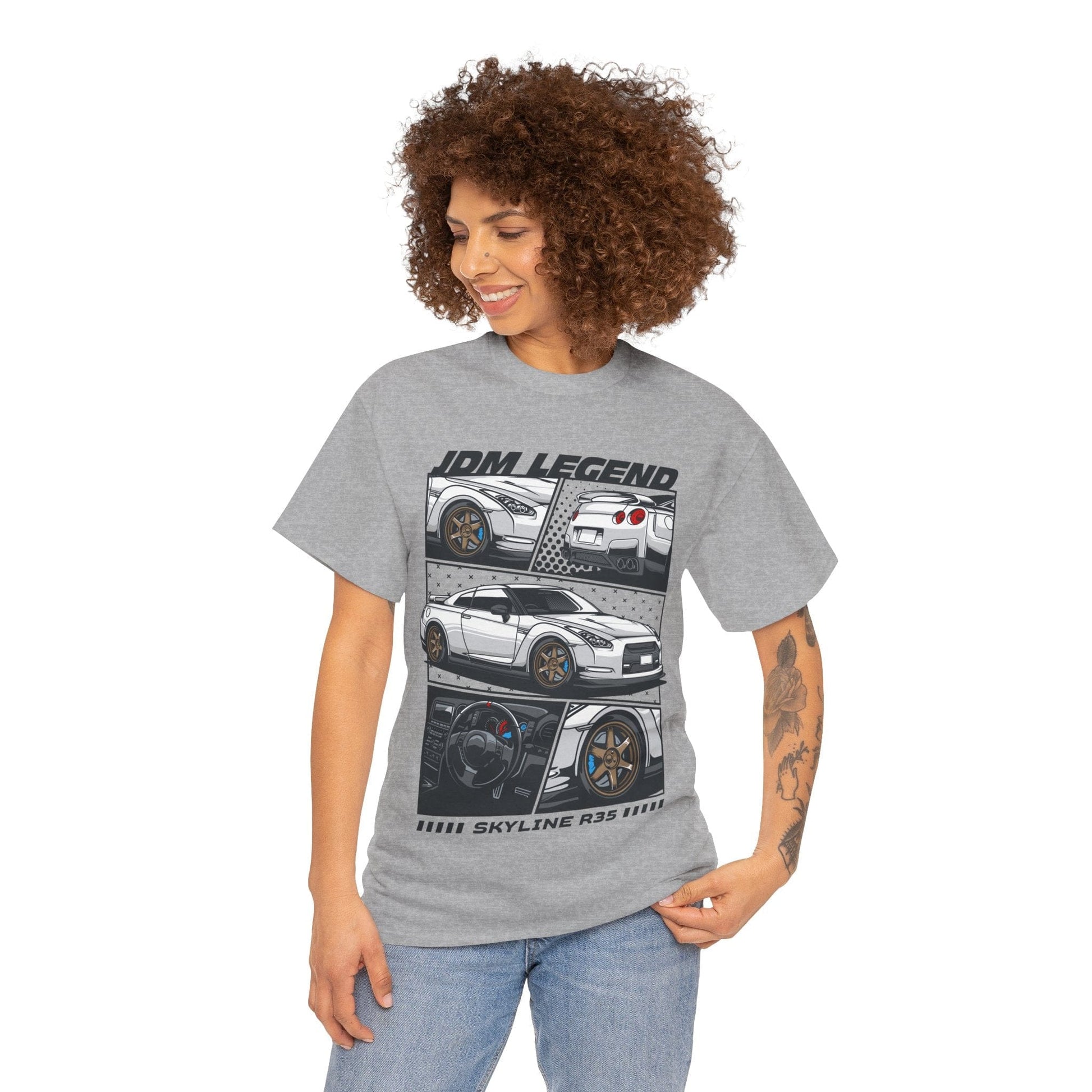 JDM Legend Skyline R35 TShirt Printify Graphic T-Shirt Australia -  Cool Graphic T-Shirts Online - 