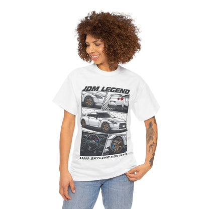 JDM Legend Skyline R35 TShirt Printify Graphic T-Shirt Australia -  Cool Graphic T-Shirts Online - 