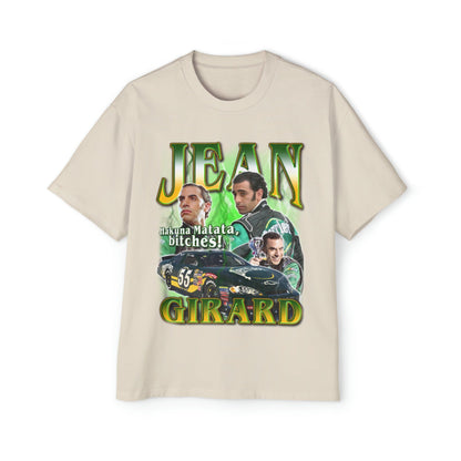 Jean Girard Oversized Tee Graphic Tees Australia Ecru / S Graphic T-Shirt Australia -  Cool Graphic T-Shirts Online - 