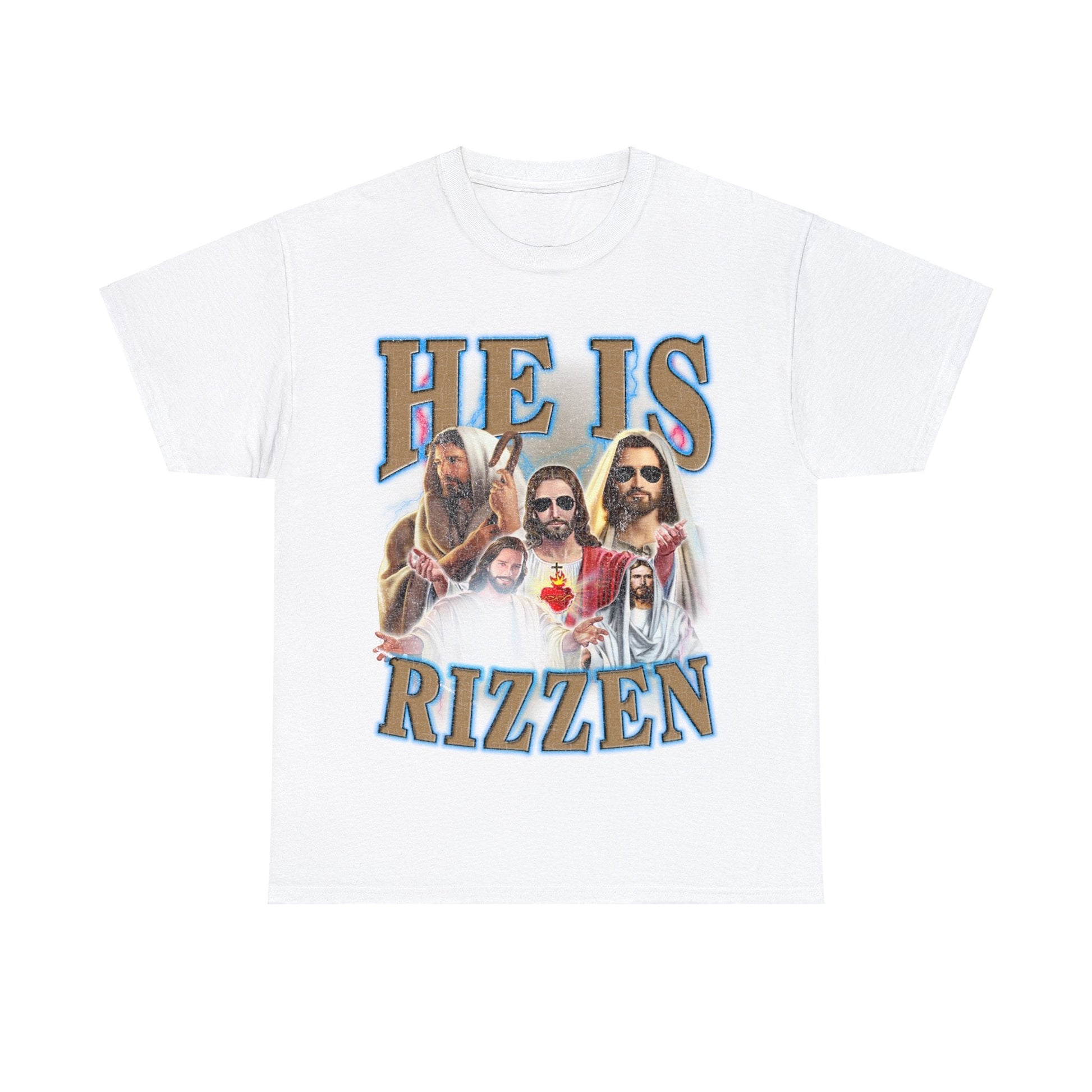 Jesus He Is Rizzen Graphic Tee Graphic Tees Australia Graphic T-Shirt Australia -  Cool Graphic T-Shirts Online -  Jesus He Is Rizzen T-Shirt | Funny T-Shirts Australia