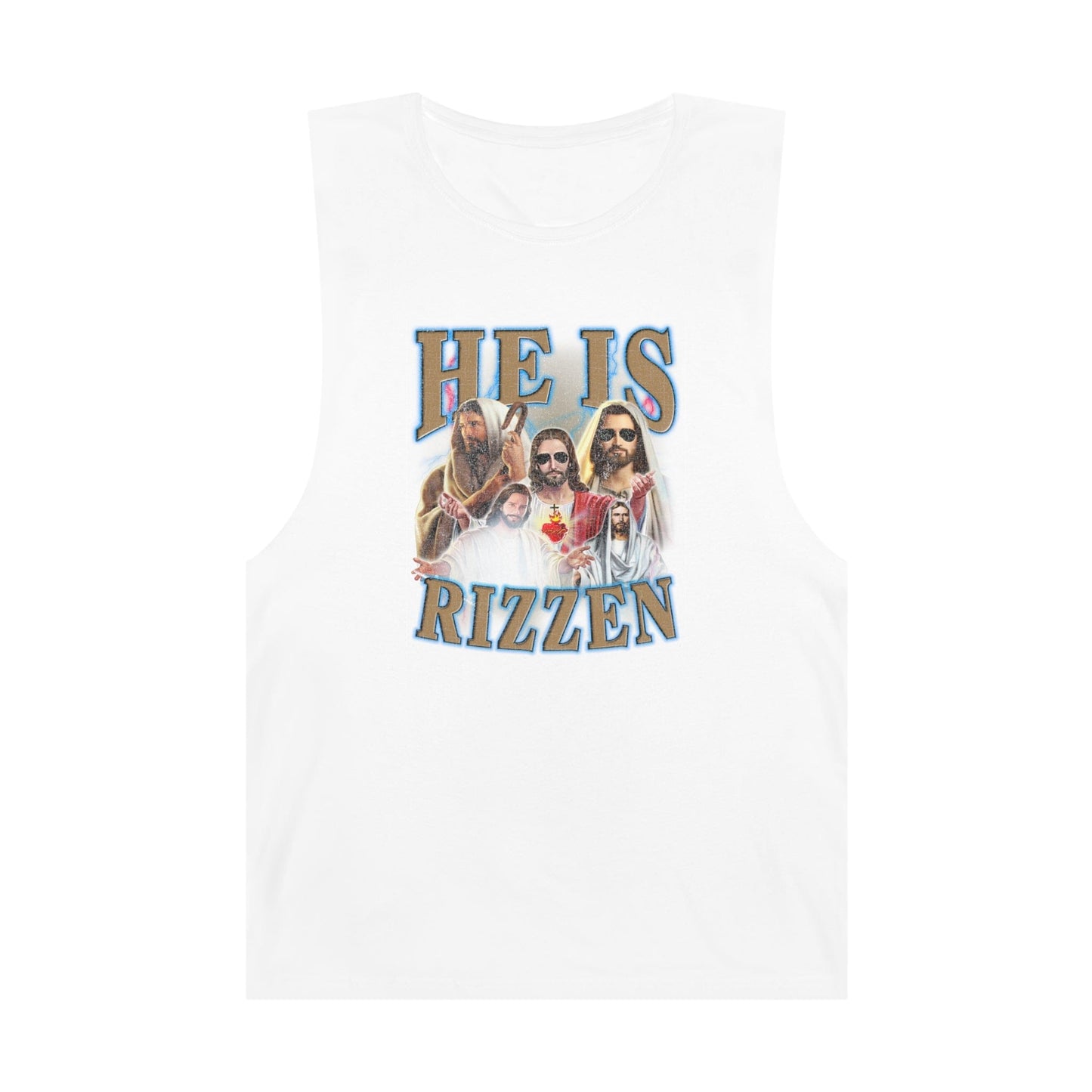 Jesus He Is Rizzen Tank Top Graphic Tees Australia Graphic T-Shirt Australia -  Cool Graphic T-Shirts Online -  Jesus He Is Rizzen Tank Top | Funny Tank Tops Australia