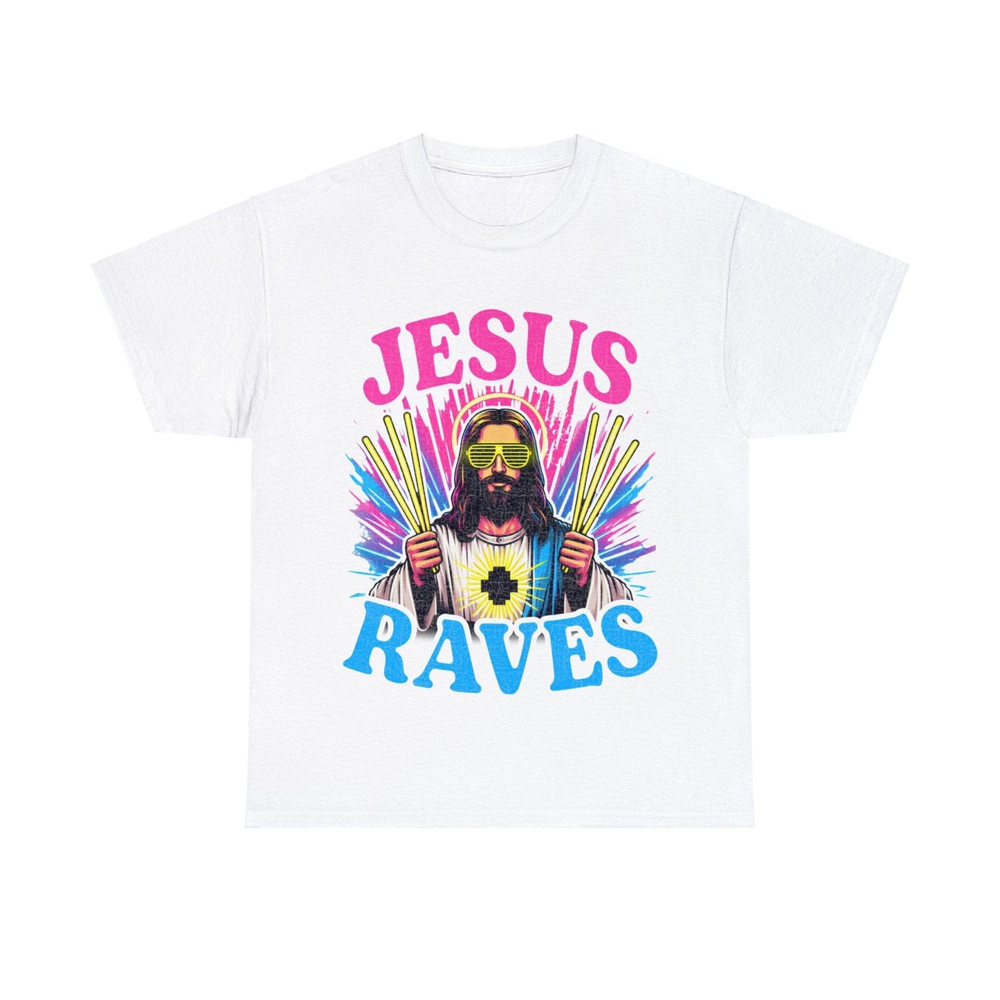 Jesus Raves Graphic Tee Graphic Tees Australia Graphic T-Shirt Australia -  Cool Graphic T-Shirts Online -  Jesus Raves Graphic Tee | Jesus Graphic T-Shirts Australia