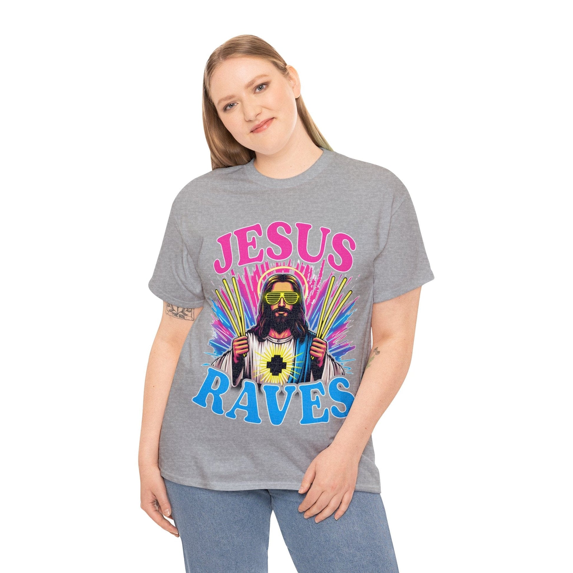 Jesus Raves Graphic Tee Graphic Tees Australia Graphic T-Shirt Australia -  Cool Graphic T-Shirts Online -  Jesus Raves Graphic Tee | Jesus Graphic T-Shirts Australia