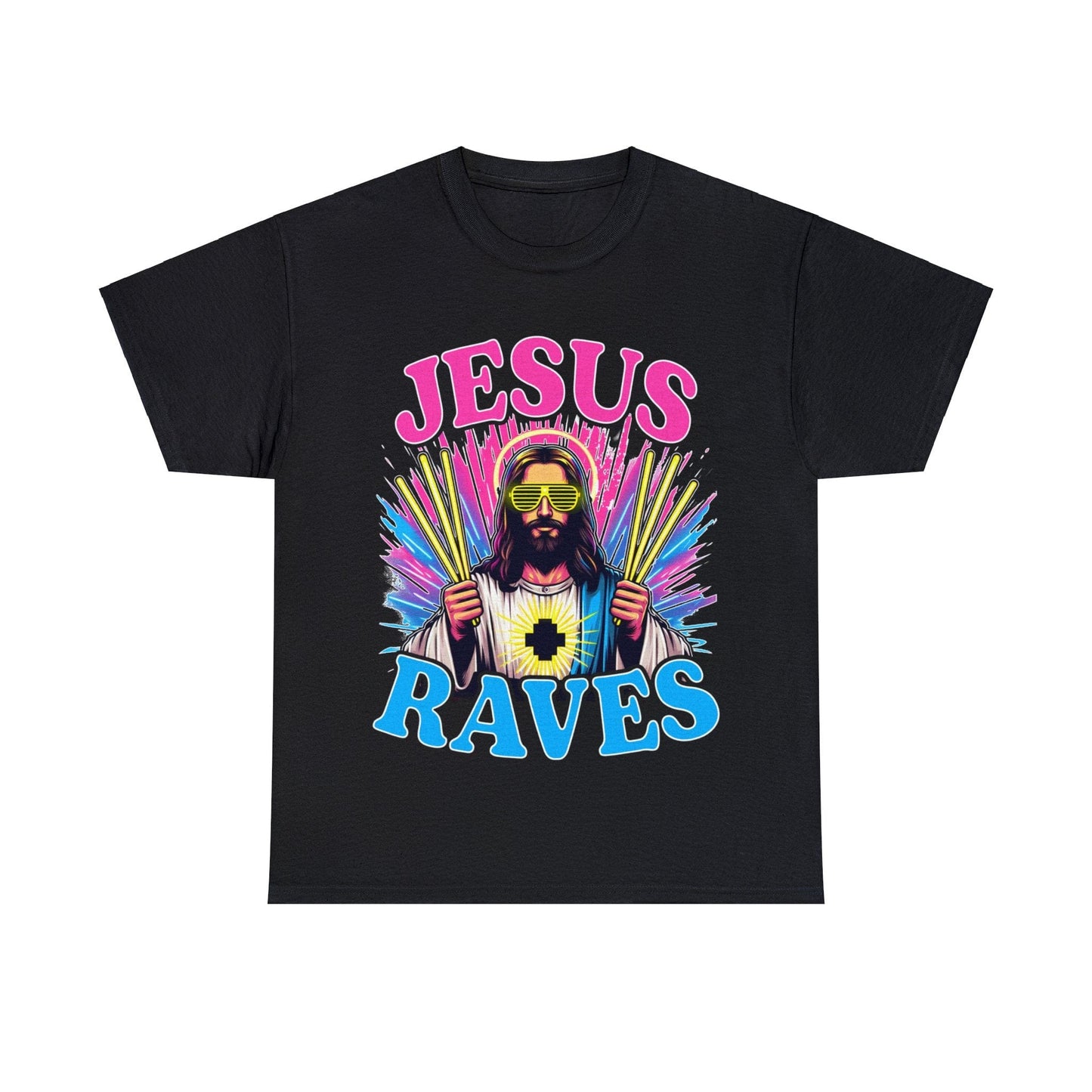 Jesus Raves Graphic Tee Graphic Tees Australia Graphic T-Shirt Australia -  Cool Graphic T-Shirts Online -  Jesus Raves Graphic Tee | Jesus Graphic T-Shirts Australia