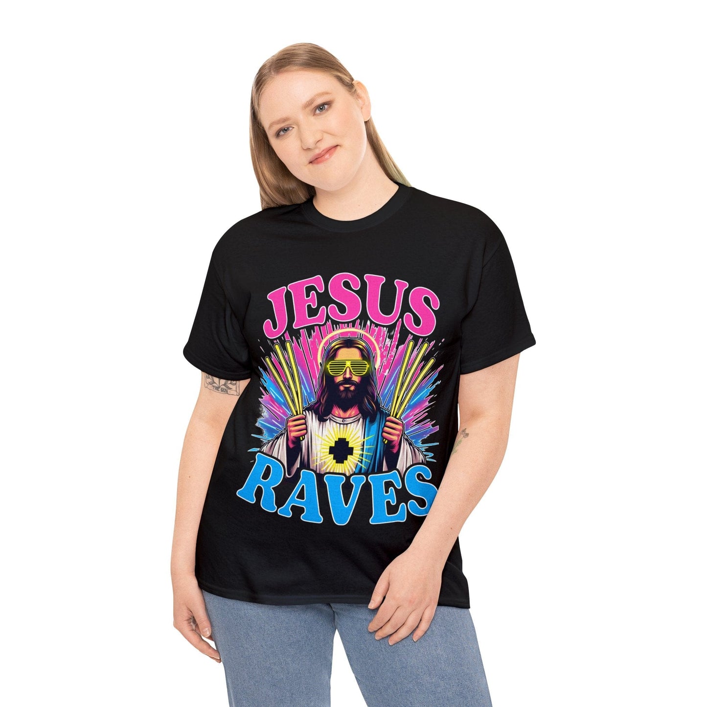 Jesus Raves Graphic Tee Graphic Tees Australia Graphic T-Shirt Australia -  Cool Graphic T-Shirts Online -  Jesus Raves Graphic Tee | Jesus Graphic T-Shirts Australia