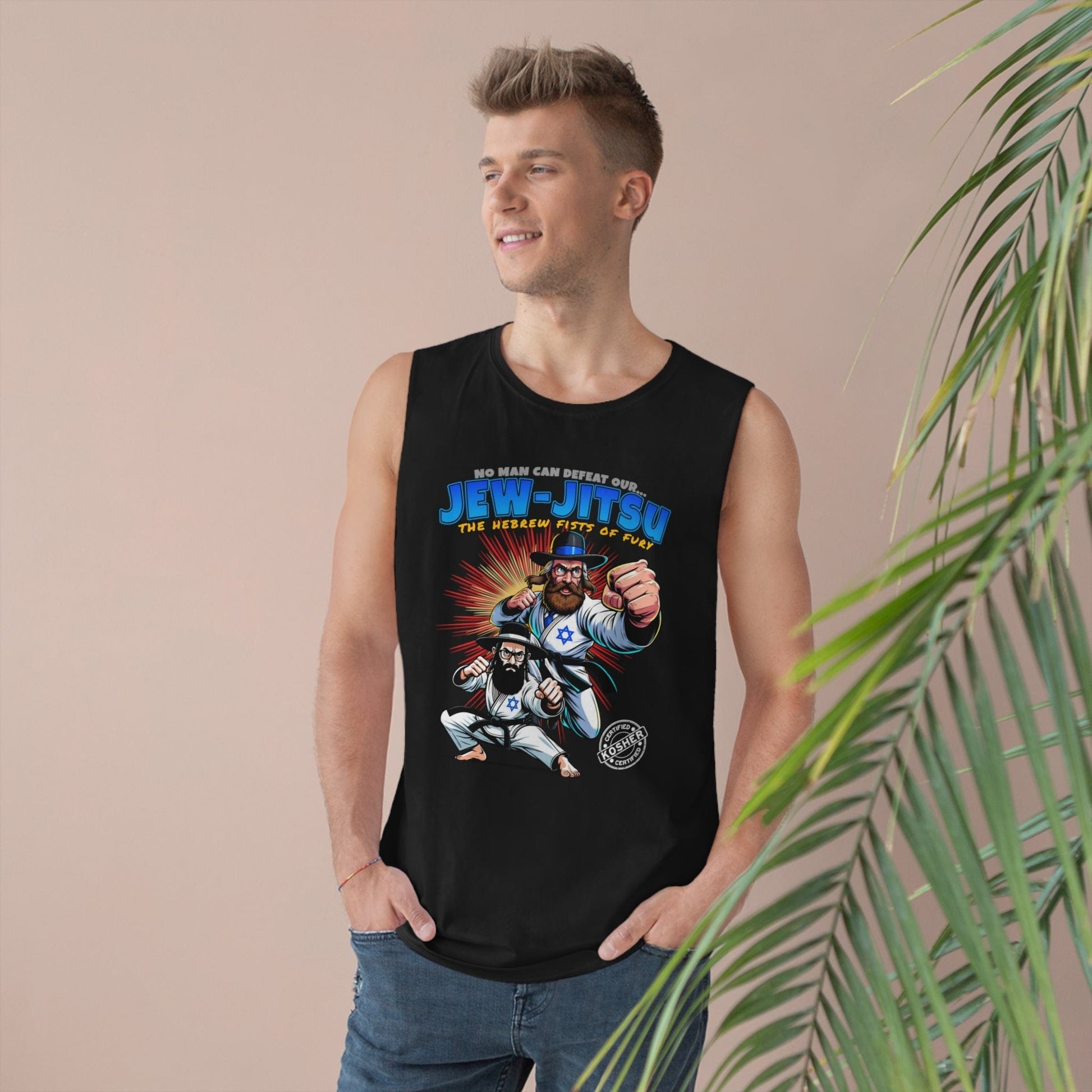 Jew Jitsu Tank Top Graphic Tees Australia Black / XS Graphic T-Shirt Australia -  Cool Graphic T-Shirts Online -  Jew Jitsu Tank Top | Tank Tops & Singlets Australia