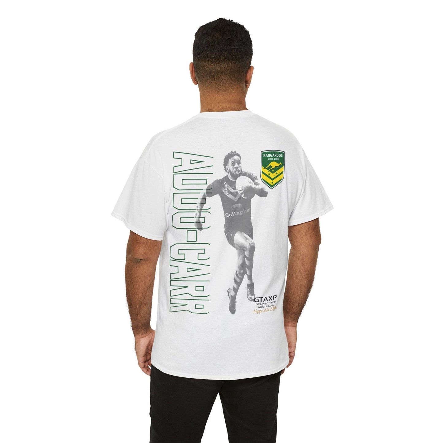 Josh Addo-Carr Kangaroos Graphic Tee Graphic Tees Australia White / S Graphic T-Shirt Australia -  Cool Graphic T-Shirts Online -  Josh Addo Carr Kangaroos T-Shirt | Australian Kangaroos T-Shirt