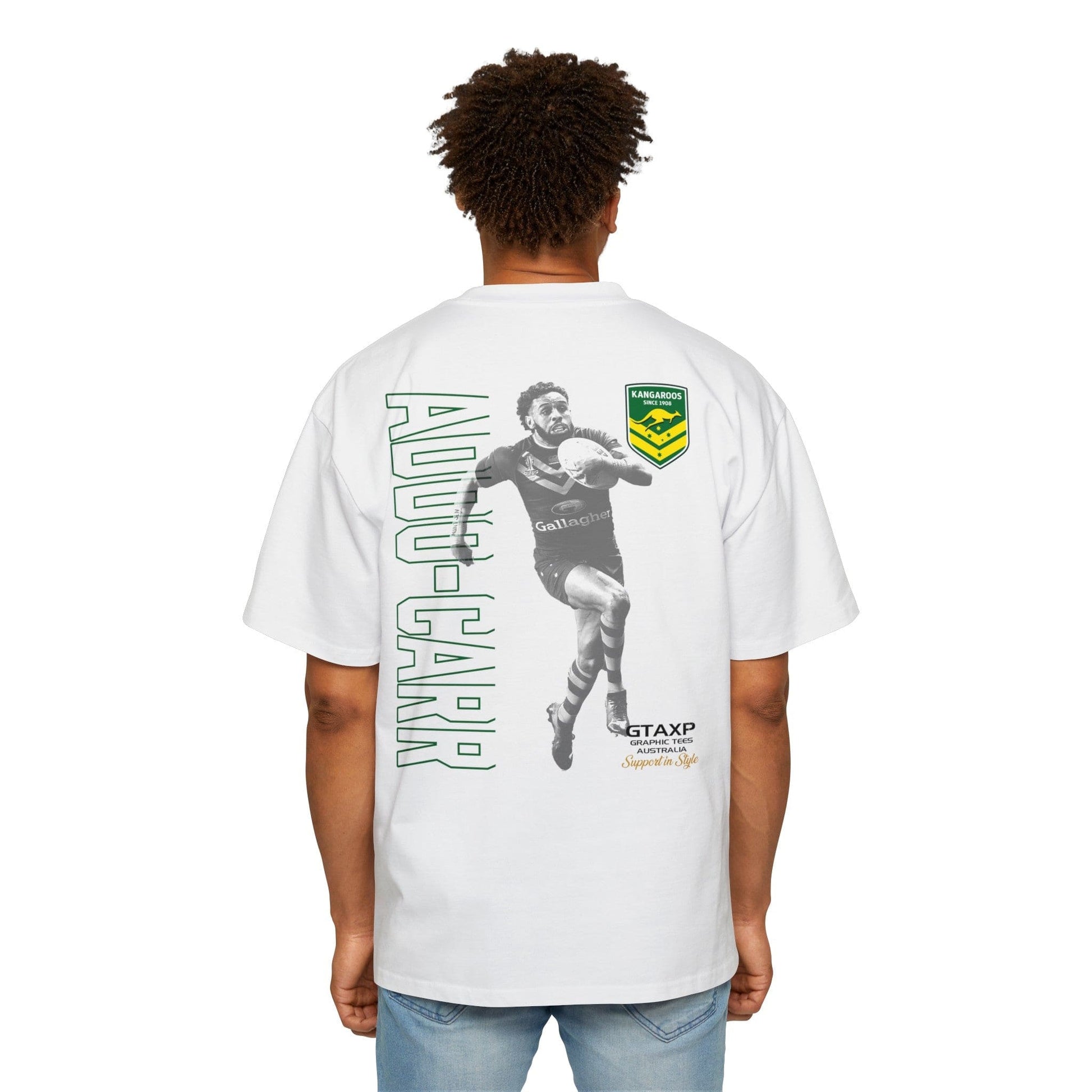 Josh Addo-Carr Kangaroos Oversized Tee Graphic Tees Australia White / S Graphic T-Shirt Australia -  Cool Graphic T-Shirts Online -  Josh Addo Carr Kangaroos Oversized Tee | Kangaroos Australia Merch