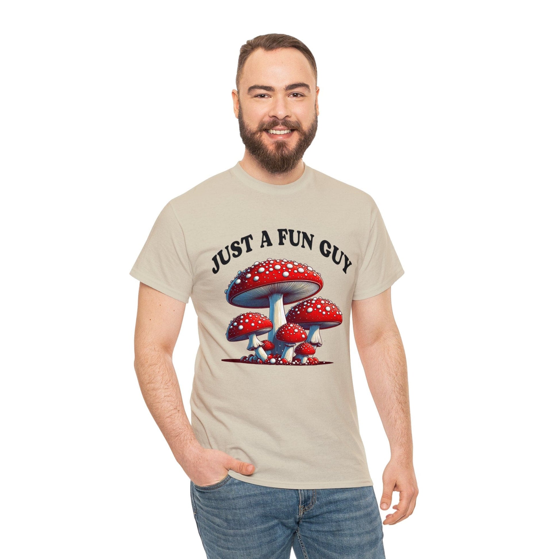 Just A Fun Guy Graphic Tee Graphic Tees Australia Sand / S Graphic T-Shirt Australia -  Cool Graphic T-Shirts Online -  Just A Fun Guy T-Shirt | Funny Graphic T-Shirts Australia