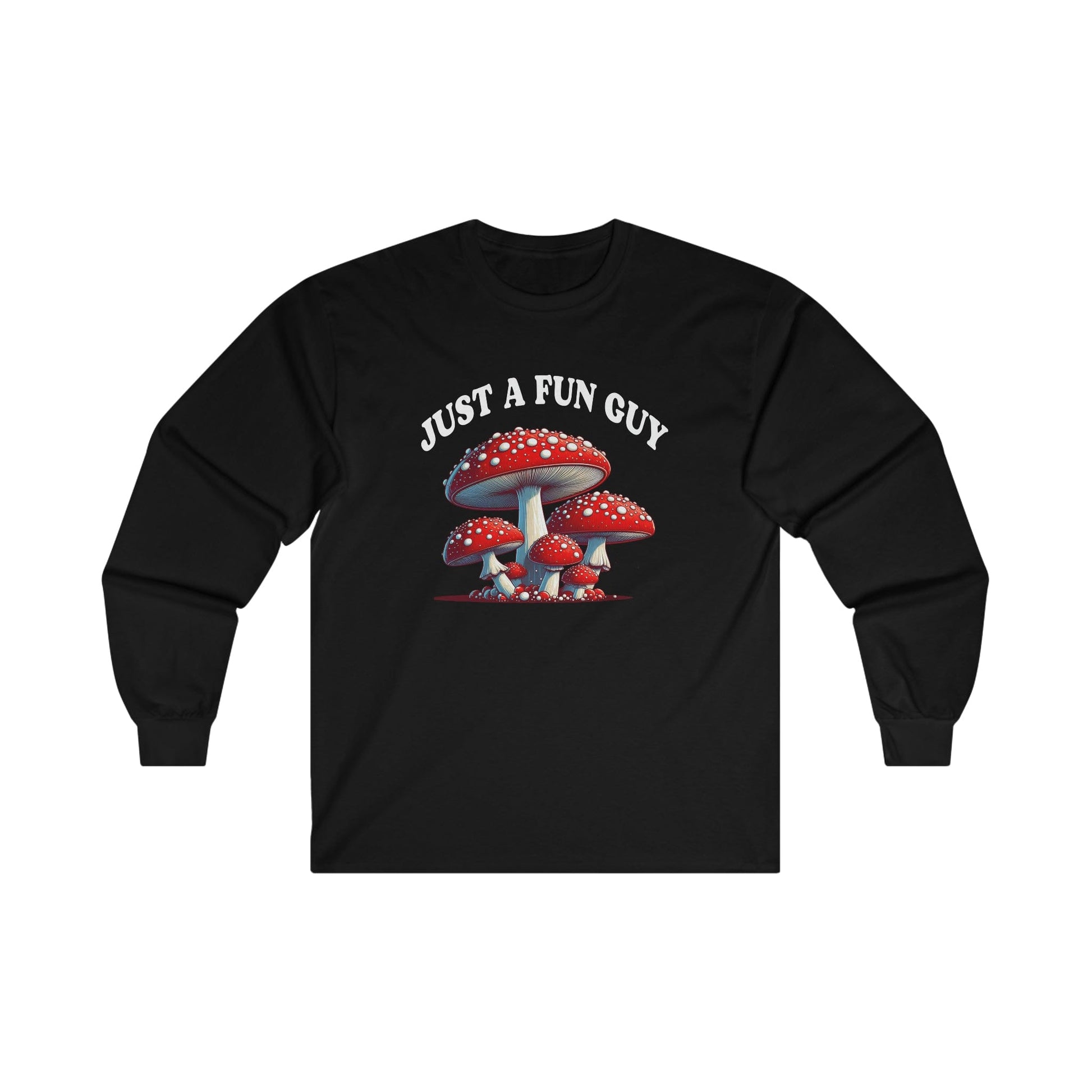 Just A Fun Guy Long Sleeve Graphic Tees Australia S / Black Graphic T-Shirt Australia -  Cool Graphic T-Shirts Online -  Just A Fun Guy Long Sleeve | Funny T-Shirts Australia