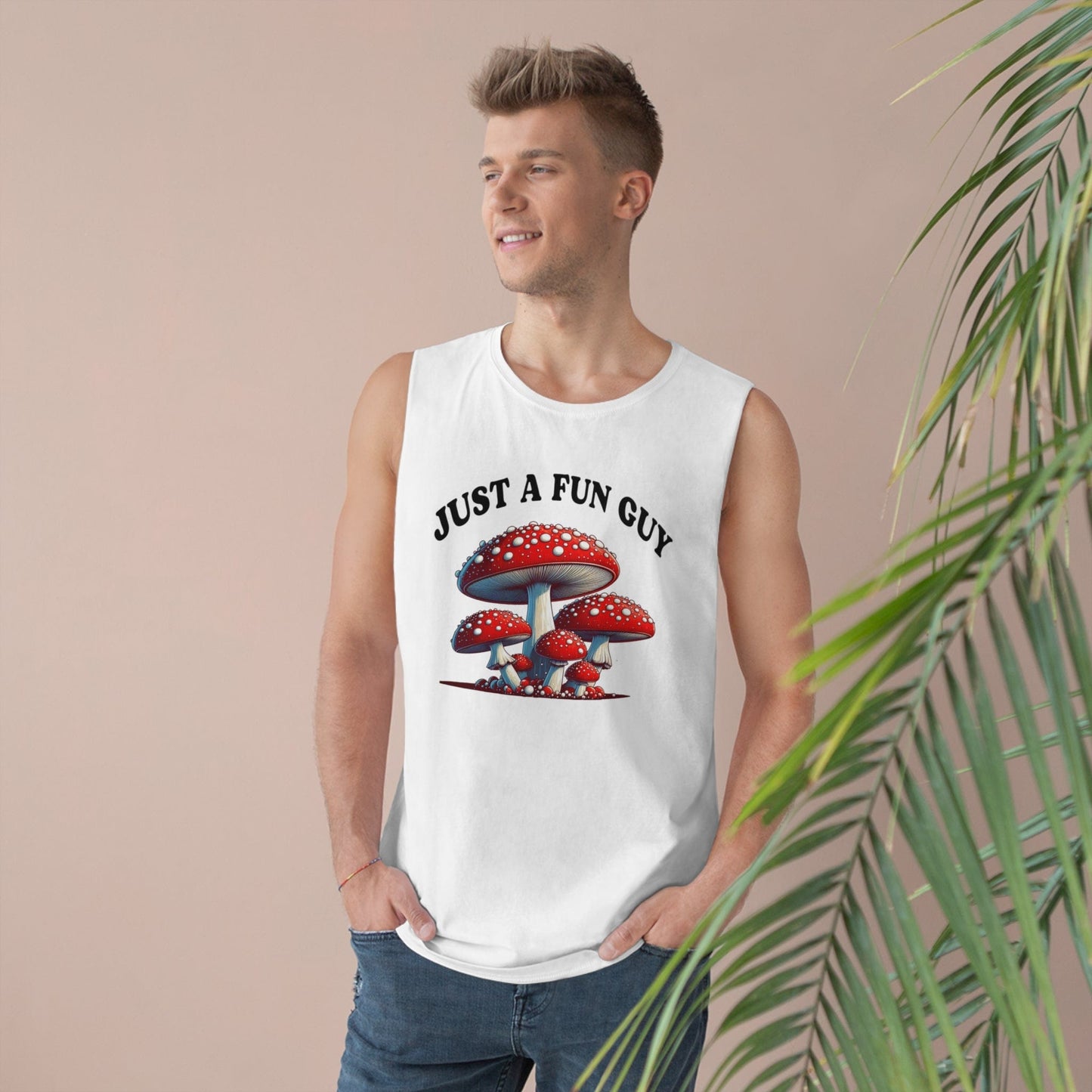 Just A Fun Guy Tank Top Graphic Tees Australia White / XS Graphic T-Shirt Australia -  Cool Graphic T-Shirts Online -  Just A Fun Guy Tank Top | Cool Funny Tank Tops Australia