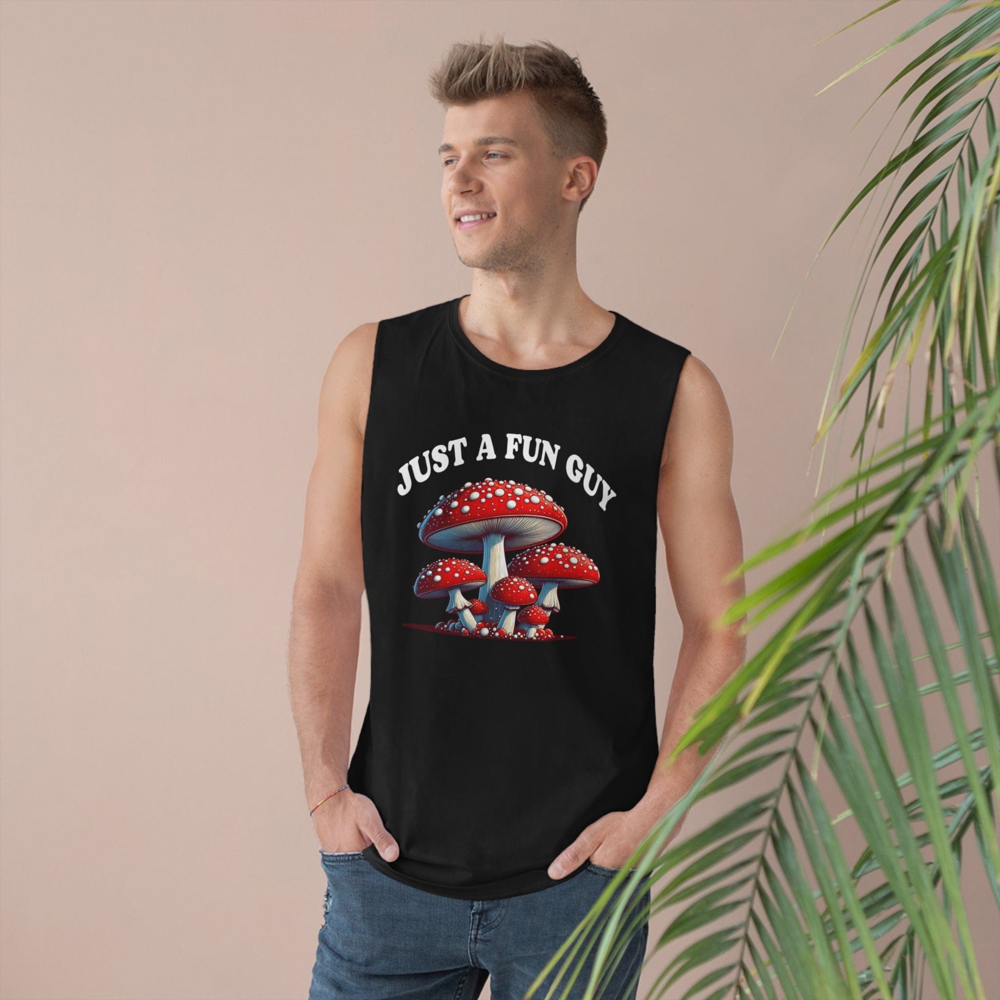 Just A Fun Guy Tank Top Graphic Tees Australia Black / XS Graphic T-Shirt Australia -  Cool Graphic T-Shirts Online -  Just A Fun Guy Tank Top | Cool Funny Tank Tops Australia