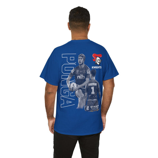 Kalyn Ponga Newcastle Duo Graphic Tee Graphic Tees Australia Royal / S Graphic T-Shirt Australia -  Cool Graphic T-Shirts Online -  Kalyn Ponga Newcastle Duo T-Shirt | Rugby League Tees Australia