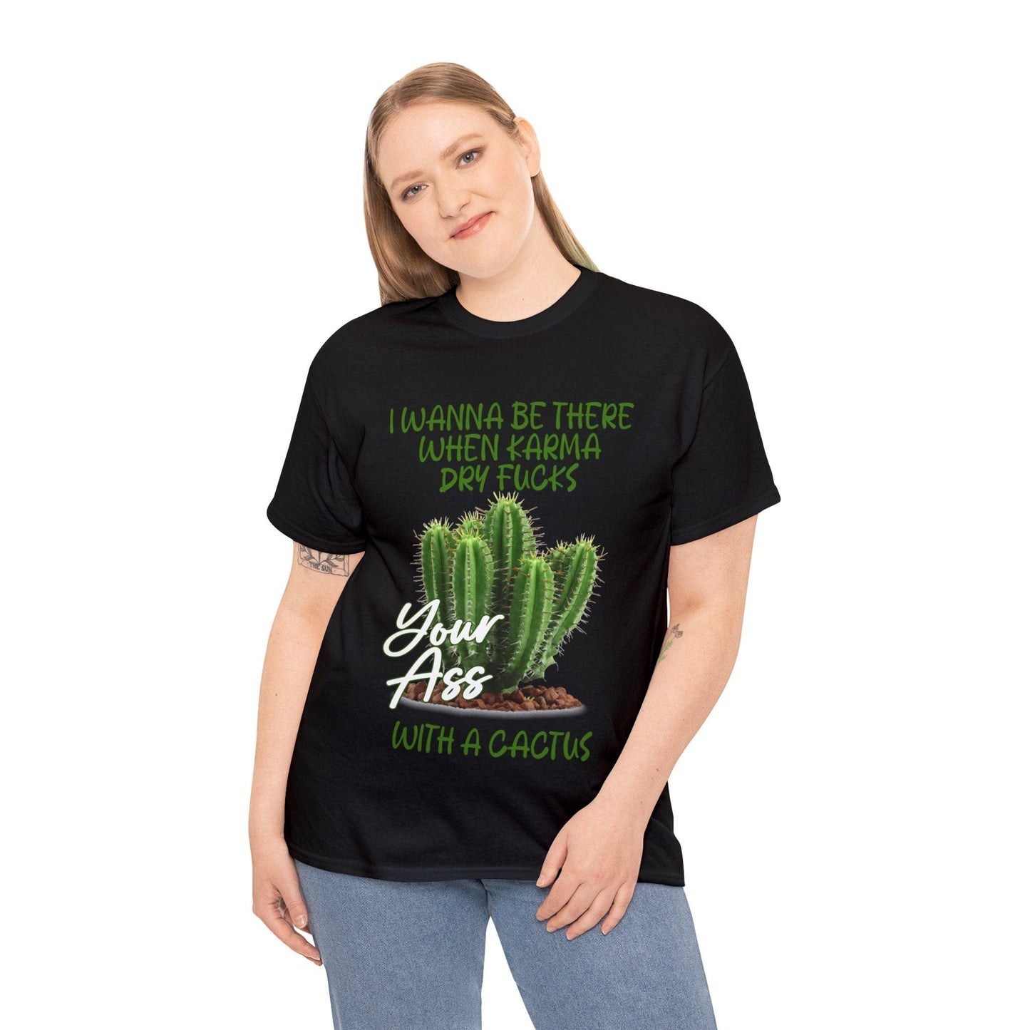 Karma Cactus Graphic Tee Graphic Tees Australia Graphic T-Shirt Australia -  Cool Graphic T-Shirts Online -  Karma Cactus T-Shirt | Rude & insulting T-Shirt Australia