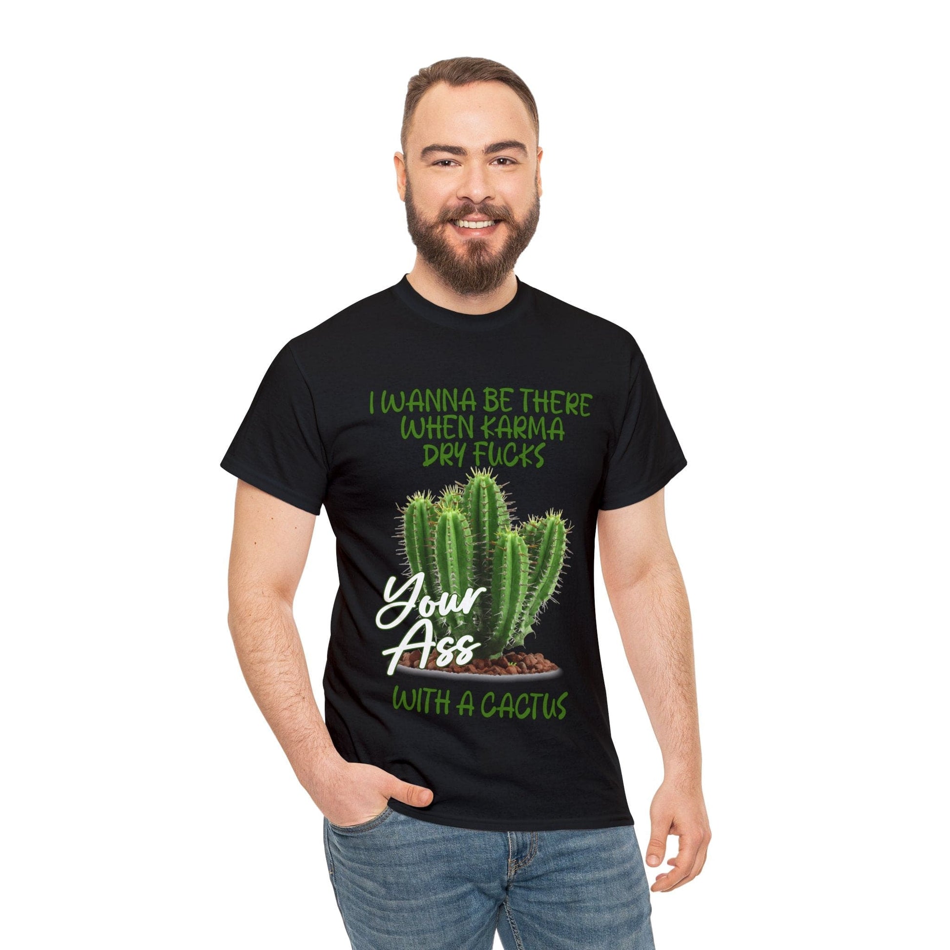 Karma Cactus Graphic Tee Graphic Tees Australia Graphic T-Shirt Australia -  Cool Graphic T-Shirts Online -  Karma Cactus T-Shirt | Rude & insulting T-Shirt Australia