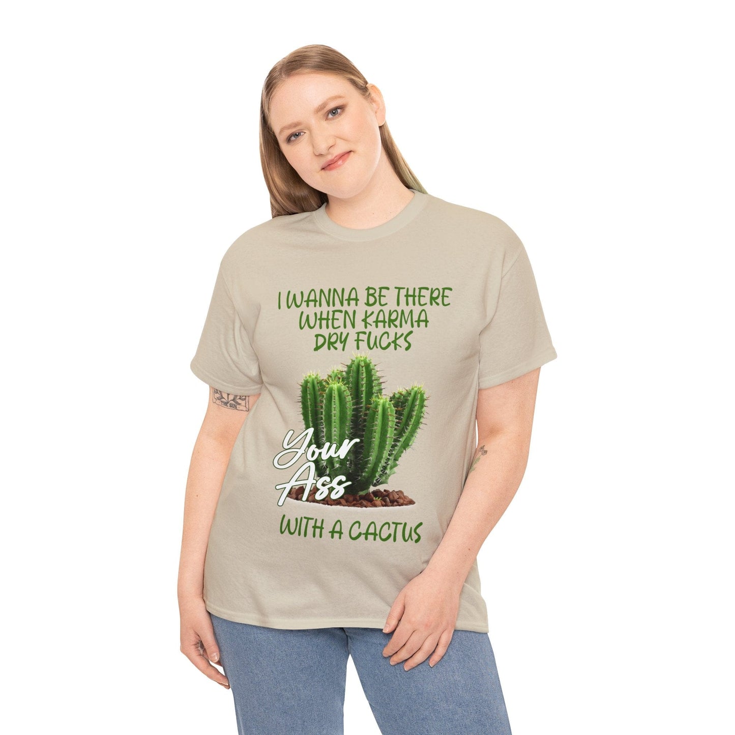 Karma Cactus Graphic Tee Graphic Tees Australia Graphic T-Shirt Australia -  Cool Graphic T-Shirts Online -  Karma Cactus T-Shirt | Rude & insulting T-Shirt Australia