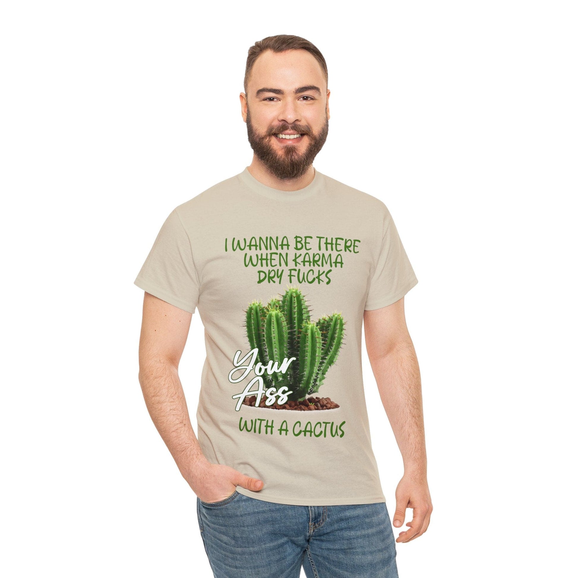 Karma Cactus Graphic Tee Graphic Tees Australia Graphic T-Shirt Australia -  Cool Graphic T-Shirts Online -  Karma Cactus T-Shirt | Rude & insulting T-Shirt Australia