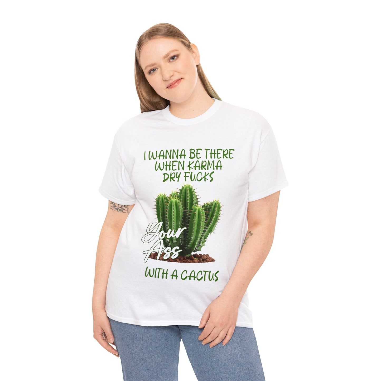 Karma Cactus Graphic Tee Graphic Tees Australia Graphic T-Shirt Australia -  Cool Graphic T-Shirts Online -  Karma Cactus T-Shirt | Rude & insulting T-Shirt Australia